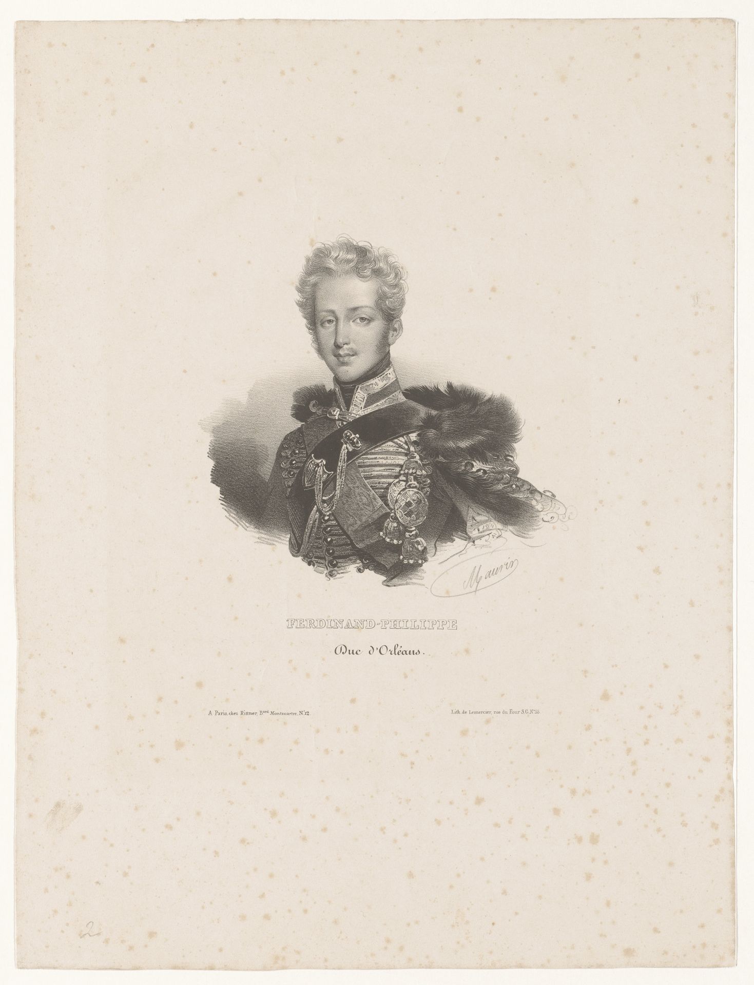 Portret van Ferdinand-Philippe, hertog van Orléans by Nicolas Maurin