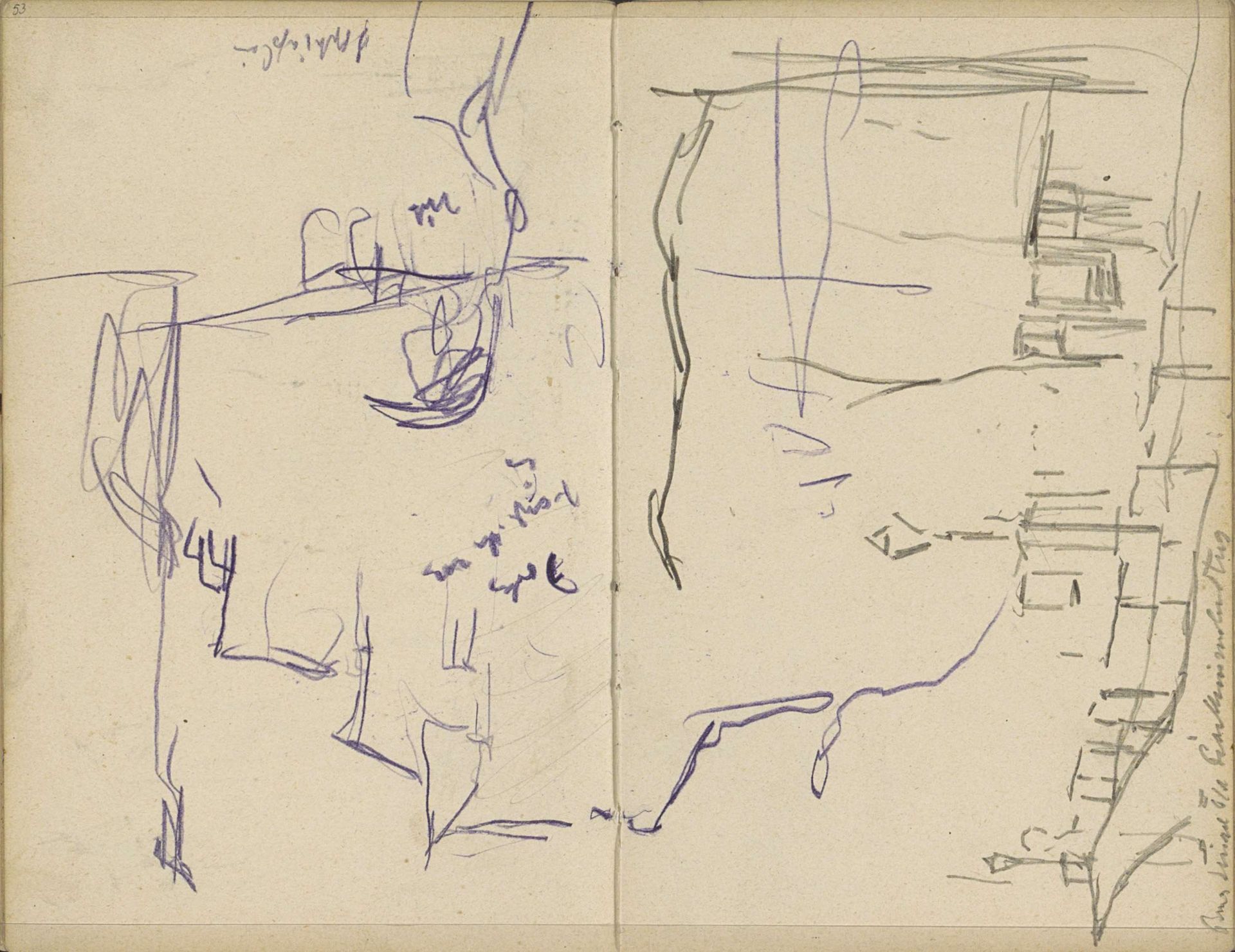 Gezicht op huizen aan het Sophiaplein (Muntplein) en een gezicht op de Singel ter hoogte van de Paleisstraat te Amsterdam by George Hendrik Breitner