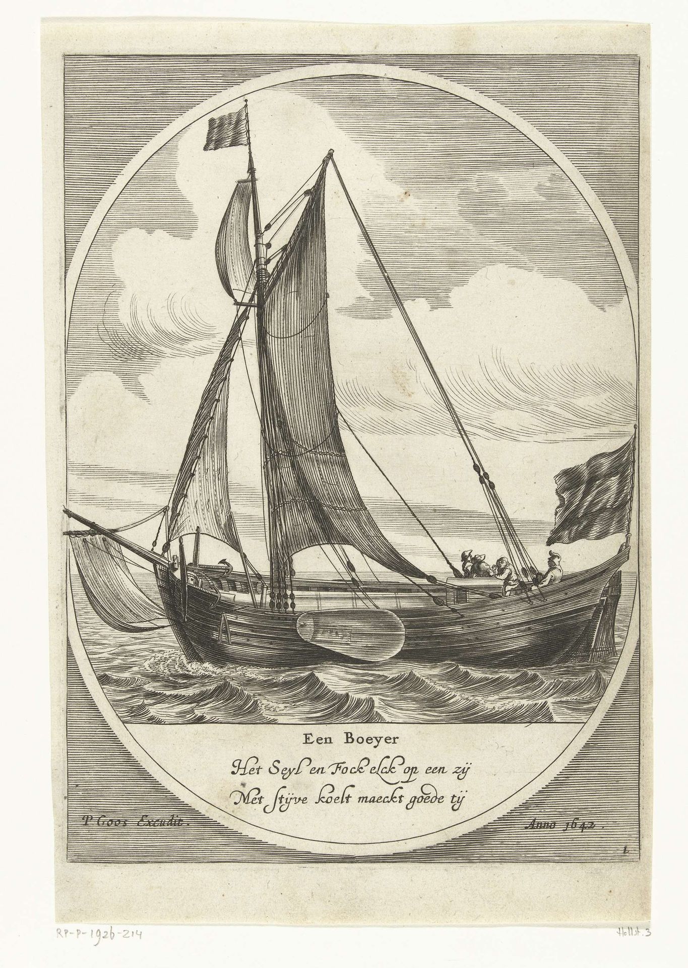 Een boeier, 1642 by Dirk Eversen Lons