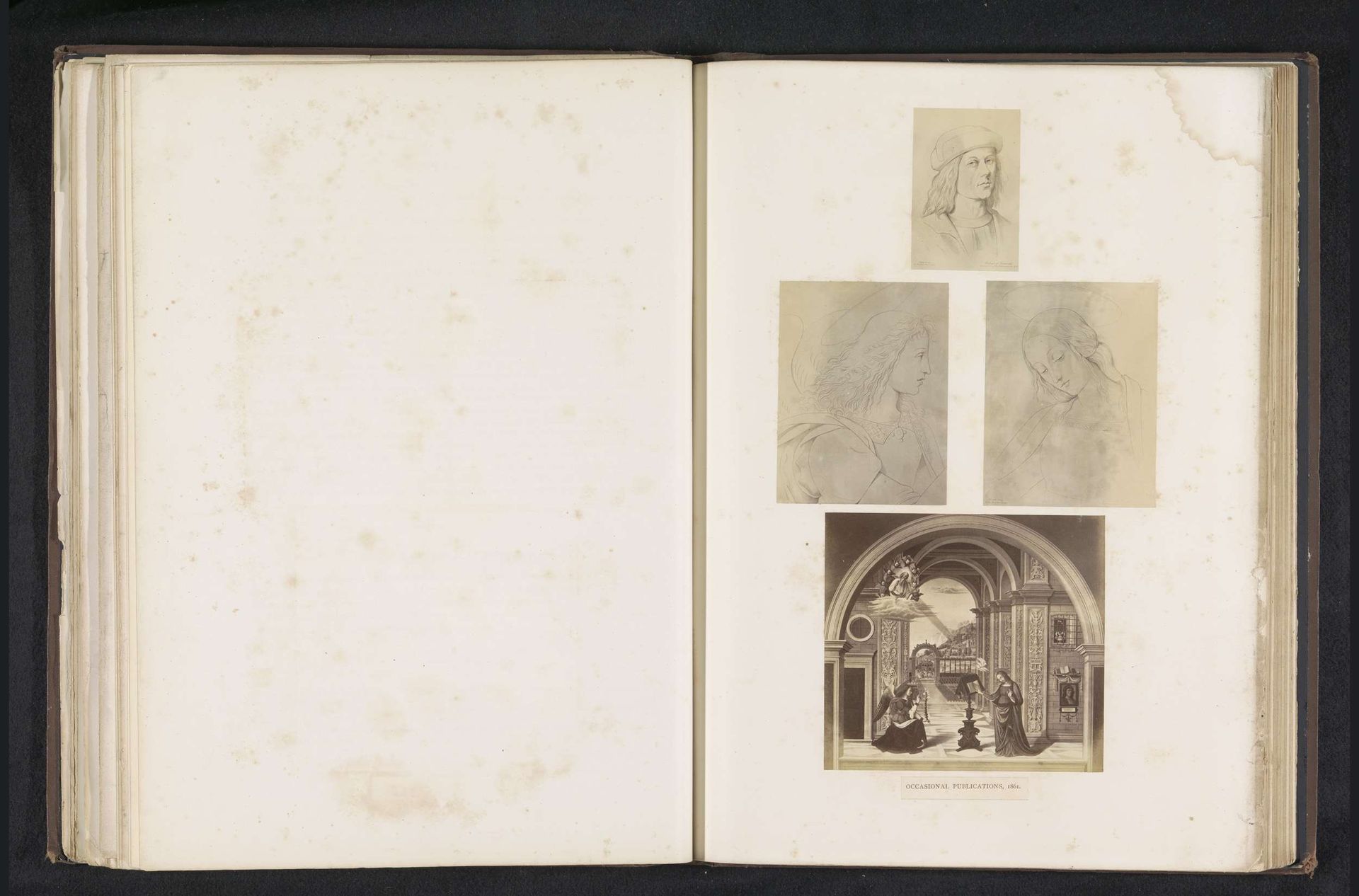 Zes fotoreproducties van een publicatie door de Arundel Society met een schilderij van Pinturicchio by Anonymous