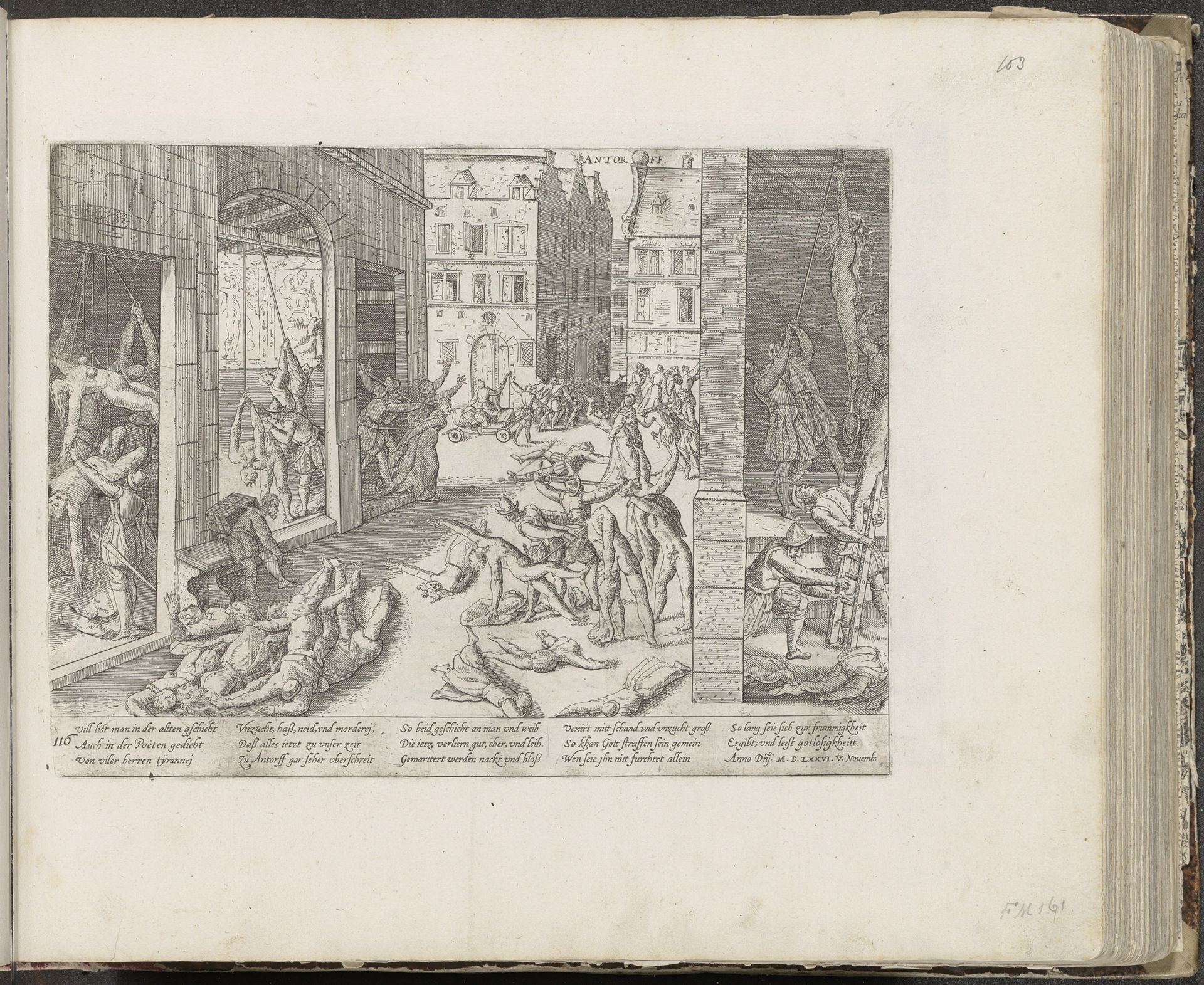 Spaanse Furie: gruwelijkheden door de soldaten, 1576 by Frans Hogenberg
