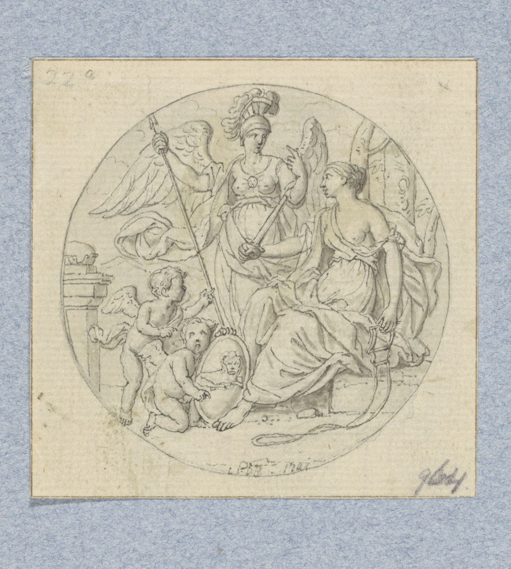 Allegorie van de Rede (in doos met 43 tekeningen) by Louis Fabritius Dubourg