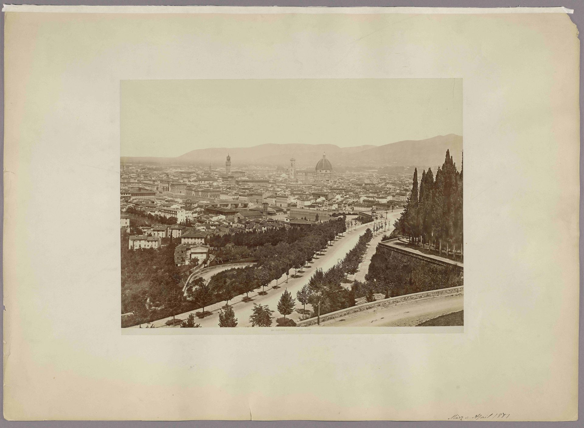 Florence. Panoramic view of the city by Fratelli Alinari