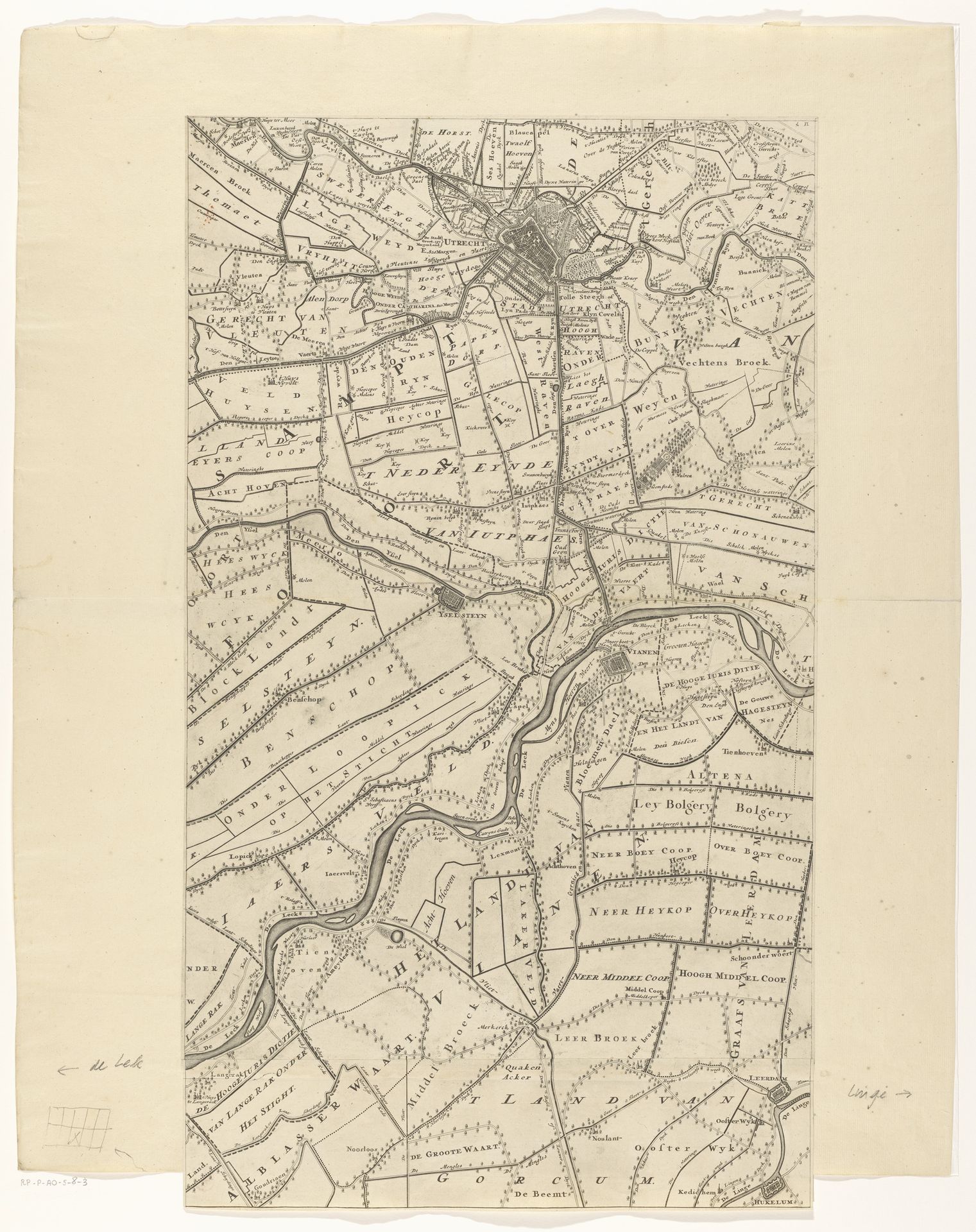Kaart van de provincie Utrecht (derde deel van onder) by Thomas Doesburgh