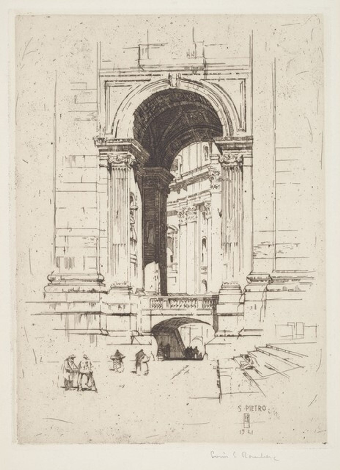 St. Peter's, Rome by Louis Conrad Rosenberg