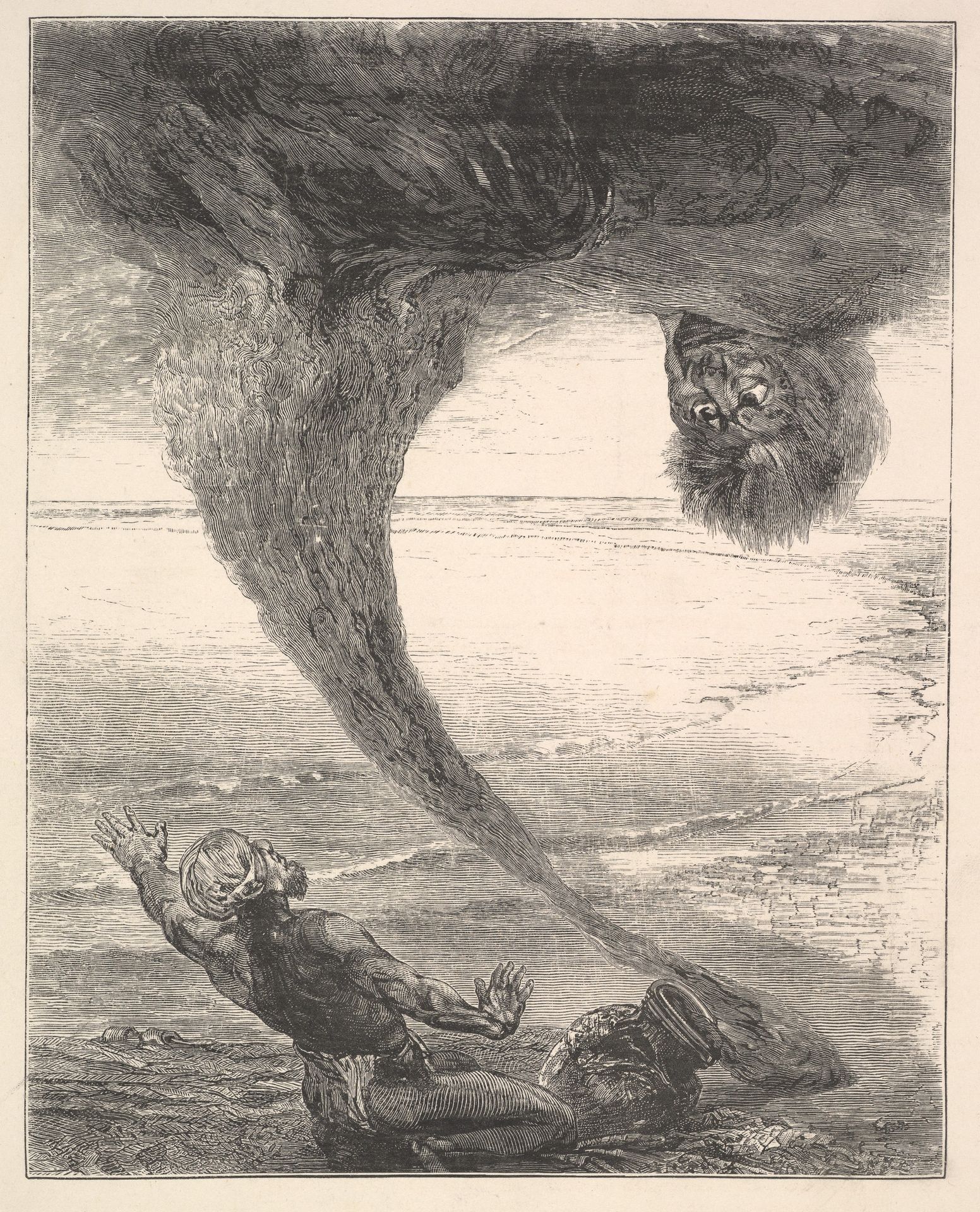The Fisherman and the Afrite (or Genie) by John La Farge