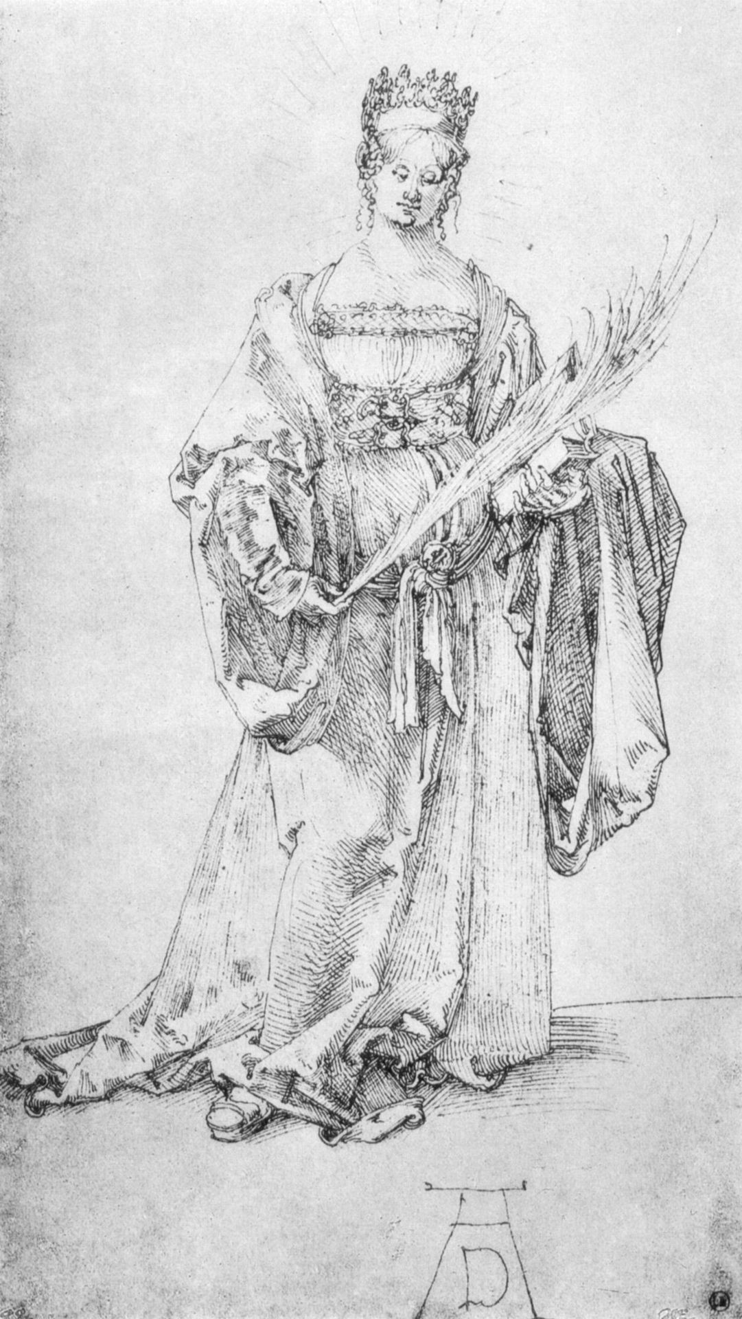 Crowned Holy Martyr by Albrecht Durer