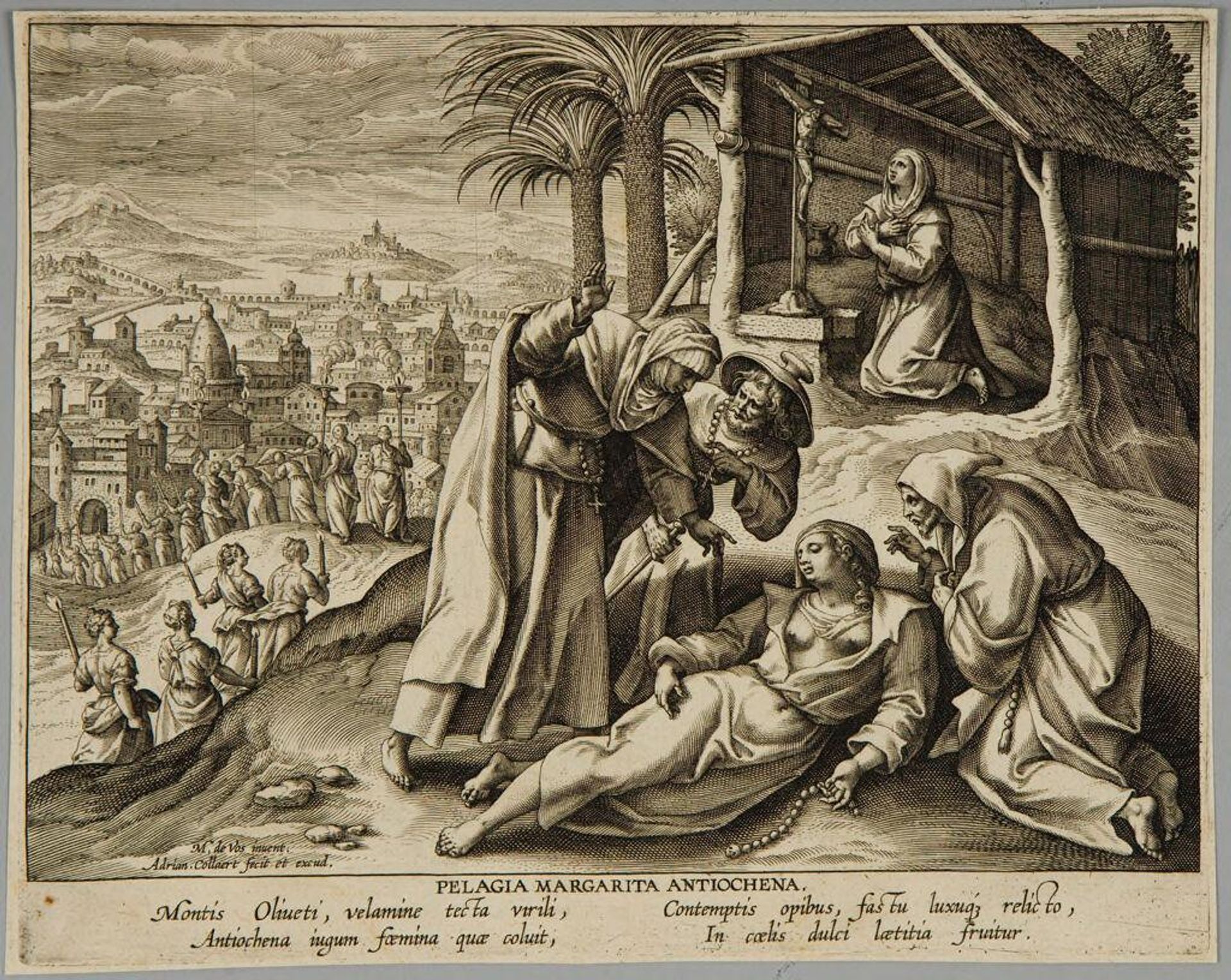 Pelagia Margarita Antiochena by Adriaen Collaert