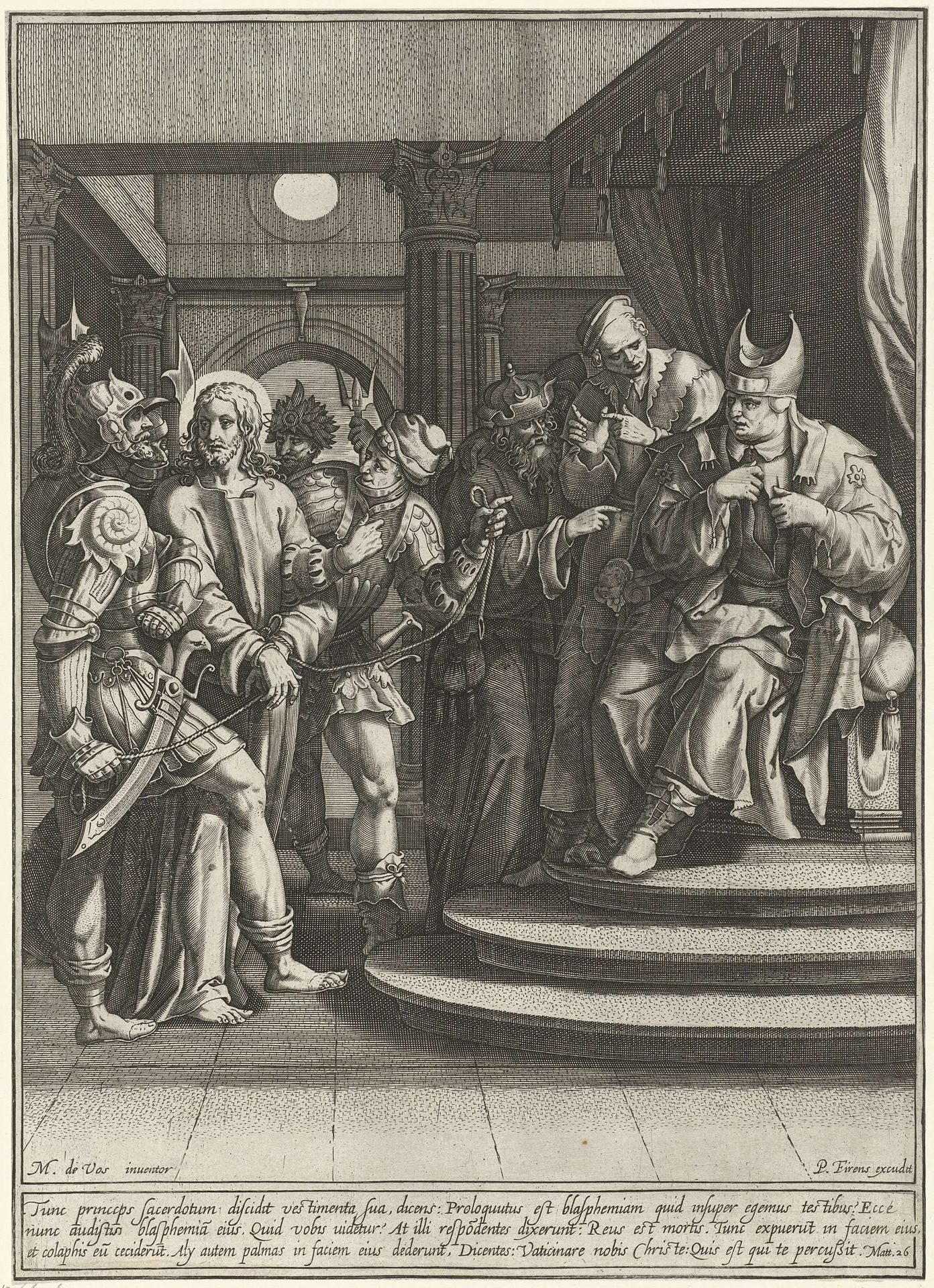 Christus voor Kajafas by Anonymous