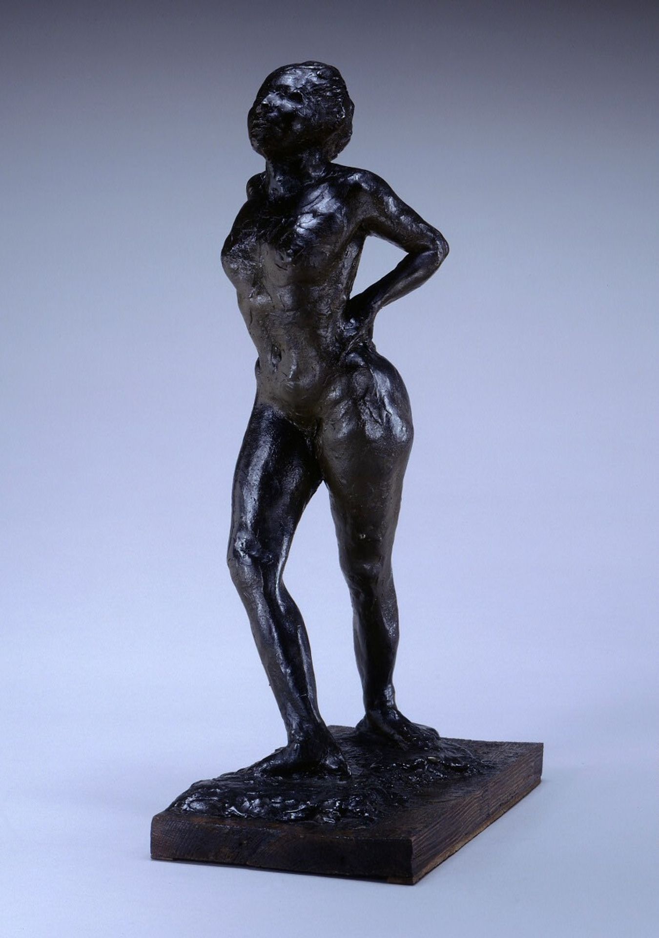 Dancer at Rest, Hands Behind Her Back, Right Leg Forward by Edgar Degas