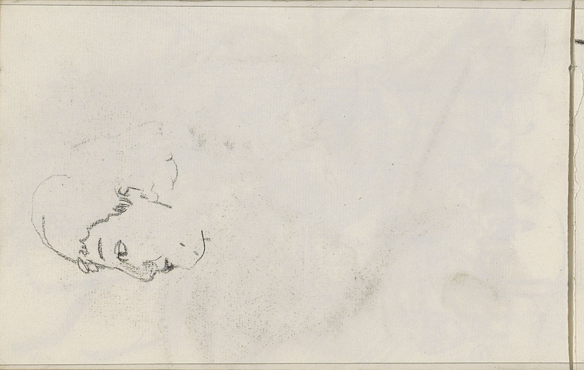 Gezicht van een vrouw, in profiel by Isaac Israels