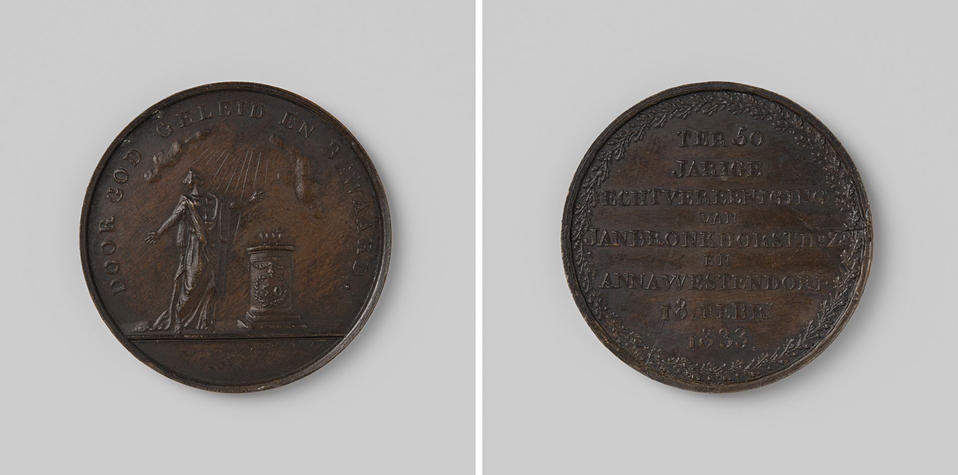 Vijftigjarig huwelijk van Jan Bronkhorst en Anna Westendorp te Amsterdam by Moses de Vries