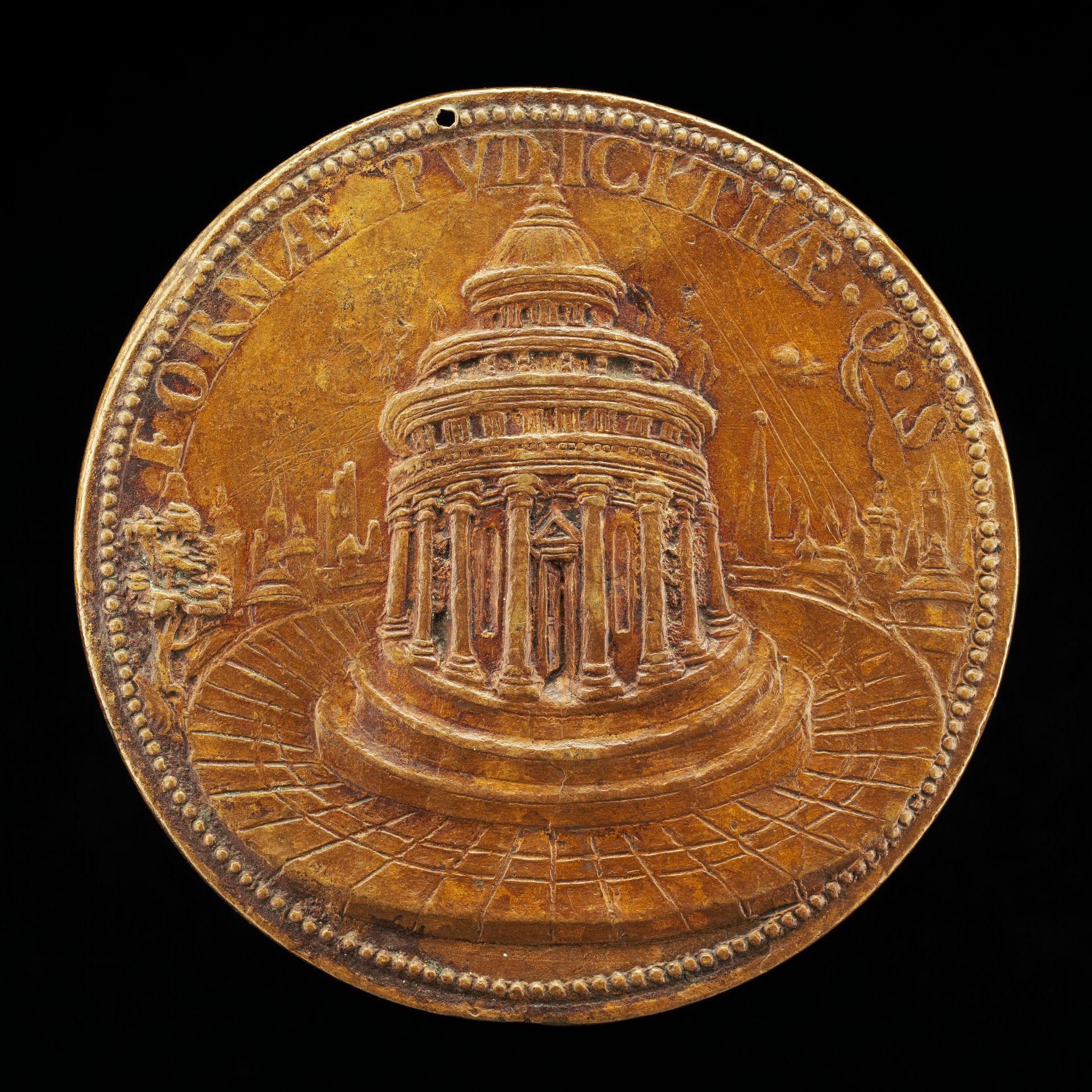 Circular Temple with a City in the Background [reverse] by Pier Paolo Galeotti