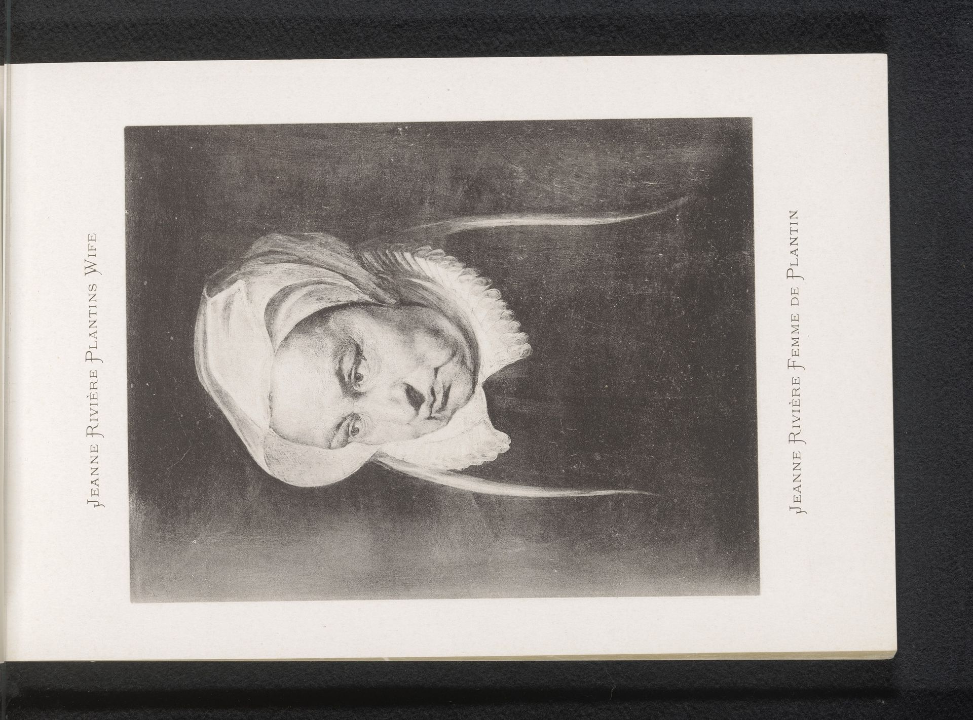Reproductie van een geschilderd portret van Jeanne Rivière by Anonymous