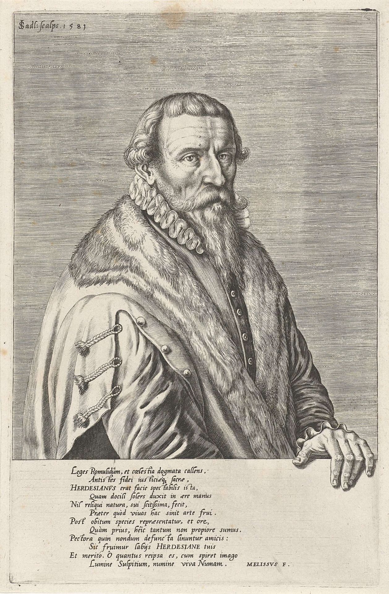 Portret van Christoph Herdesianus by Johann Sadeler I