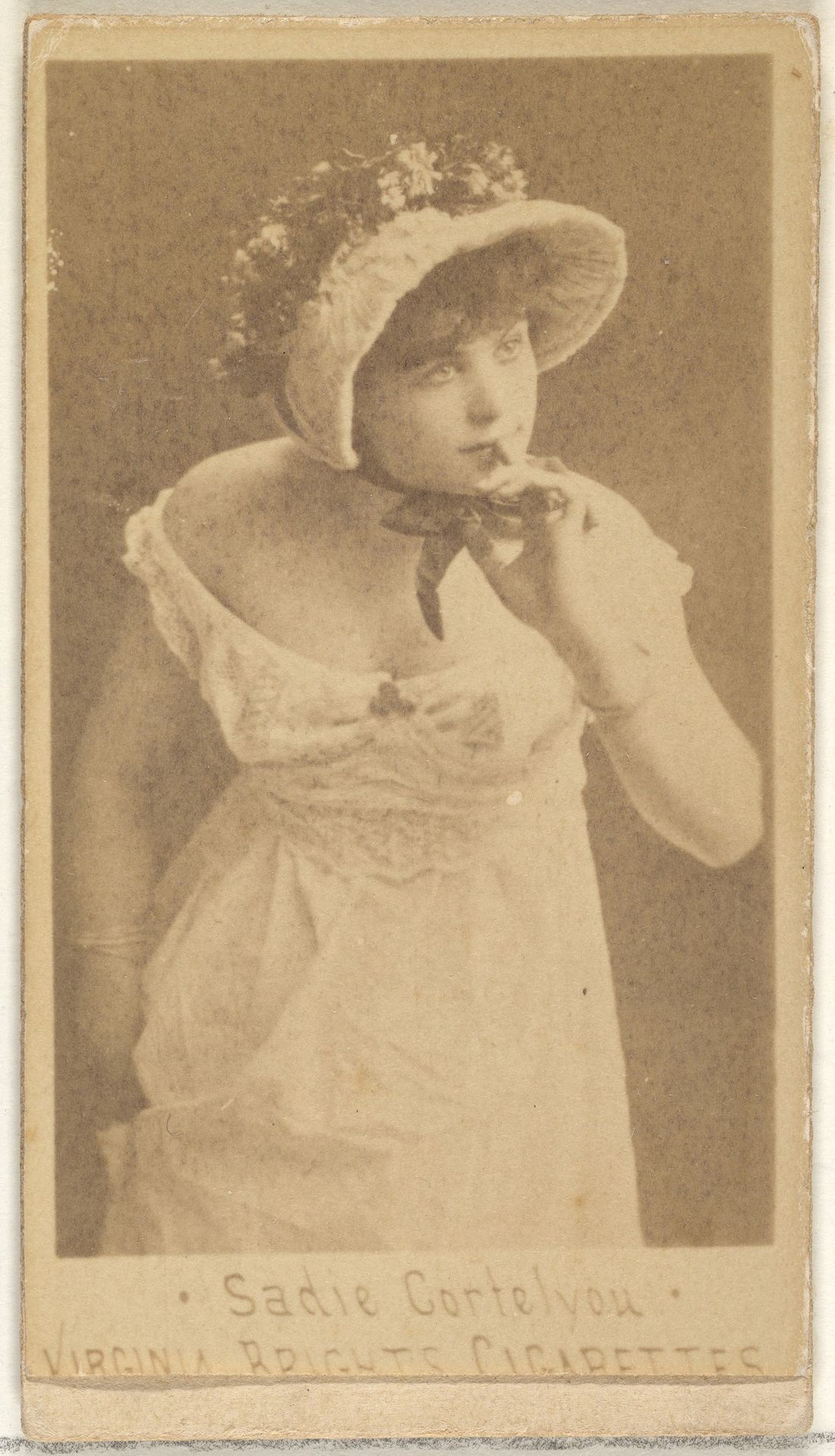 Sadie Cortelyou, from the Actors and Actresses series (N45, Type 1) for Virginia Brights Cigarettes by Allen & Ginter