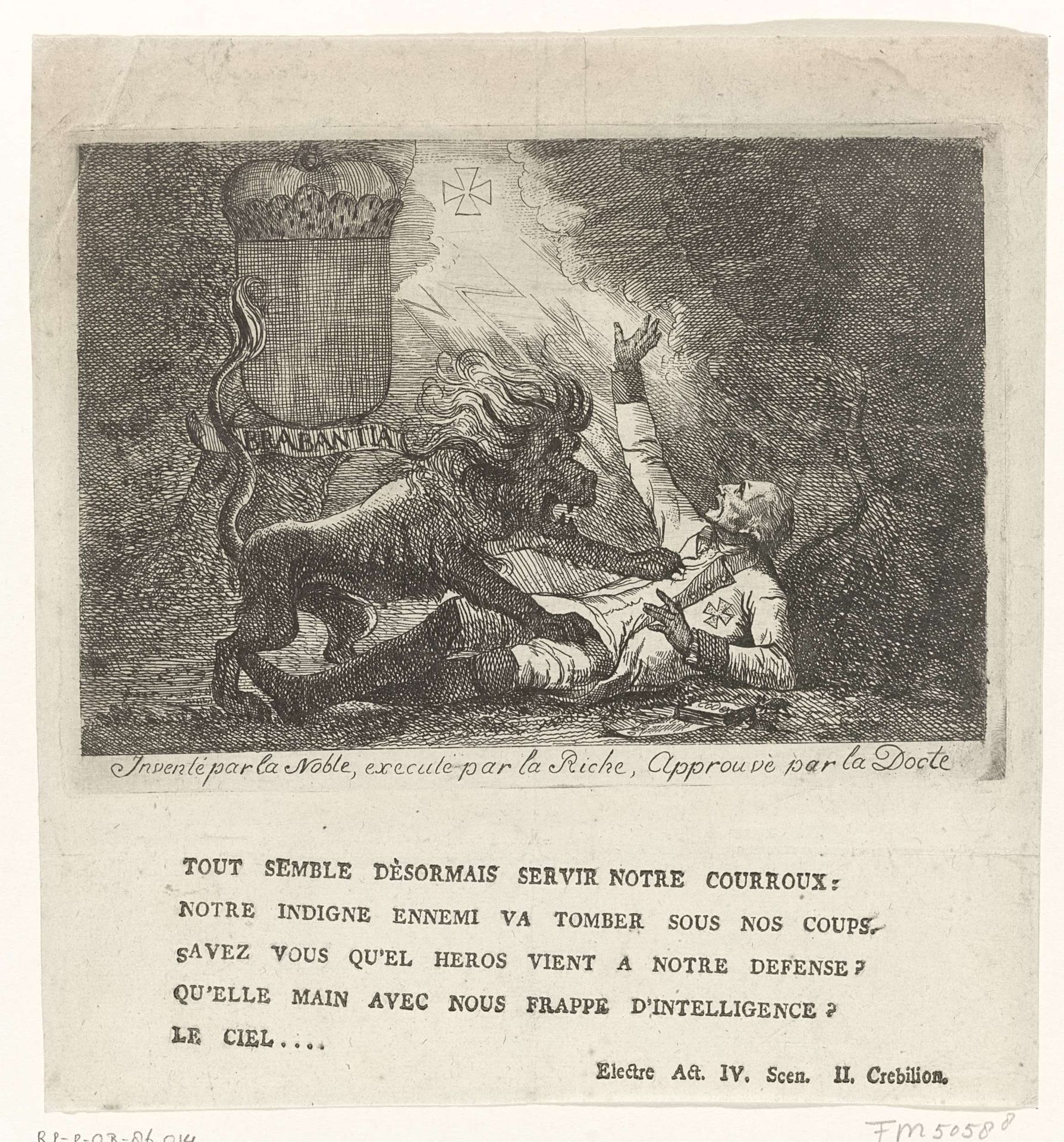 Brabantse leeuw valt keizer Jozef II aan by Anonymous