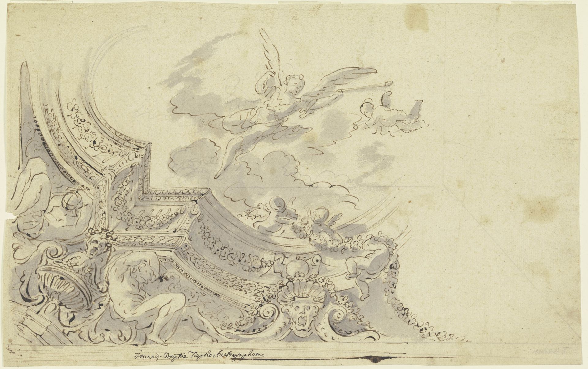 Studie zu einer stuckierten Decke by Giovanni Battista Tiepolo