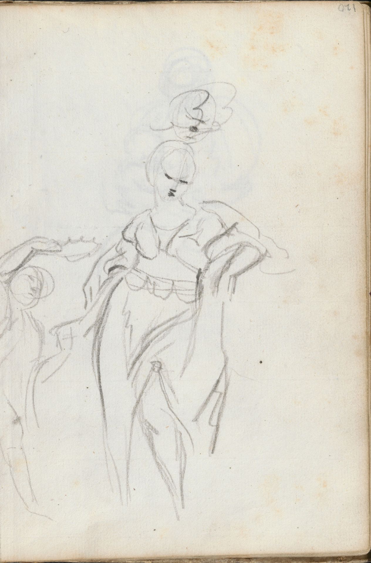 Diana (leaf in Italian Sketch Book, 1750–52) by Joshua Reynolds