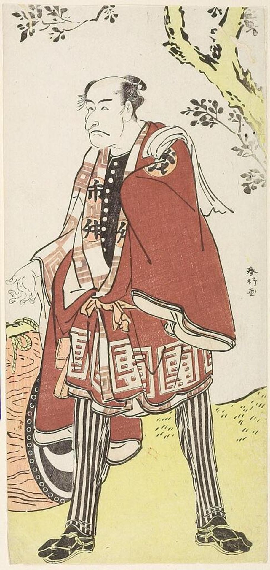 Actor Ichikawa DanjÅ«rÅ 5th AS A DRUMBEATER by Katsukawa ShunkÅ
