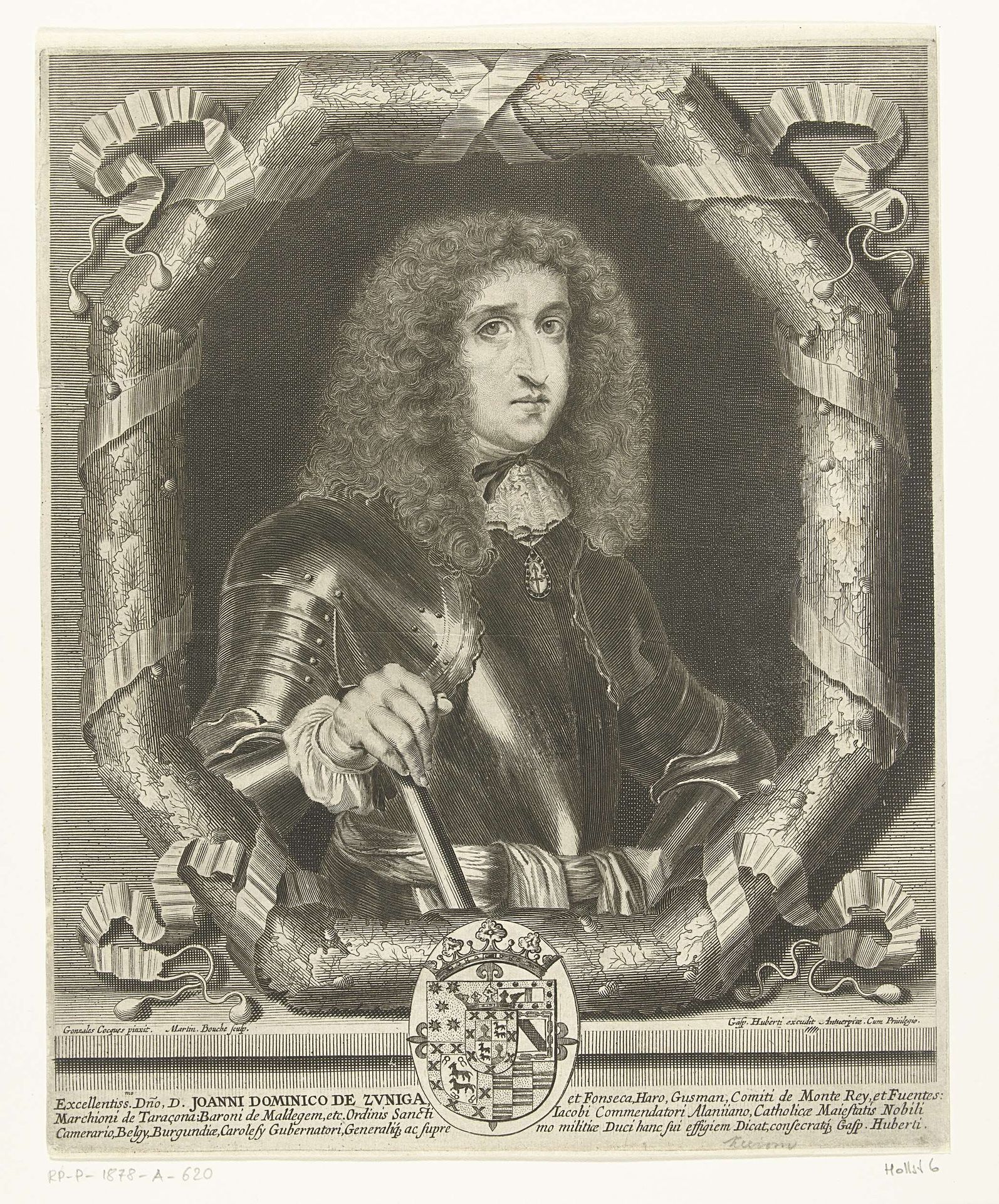 Portret van Johannes Dominicus van Zuniga en Fonseca by Martin Bouche