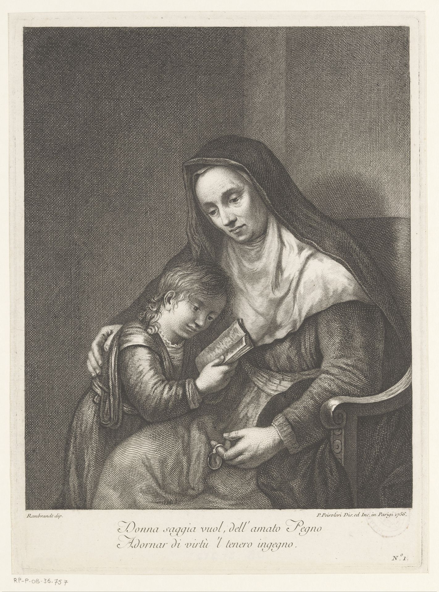Non met een lezend kind by Pietro Peiroleri
