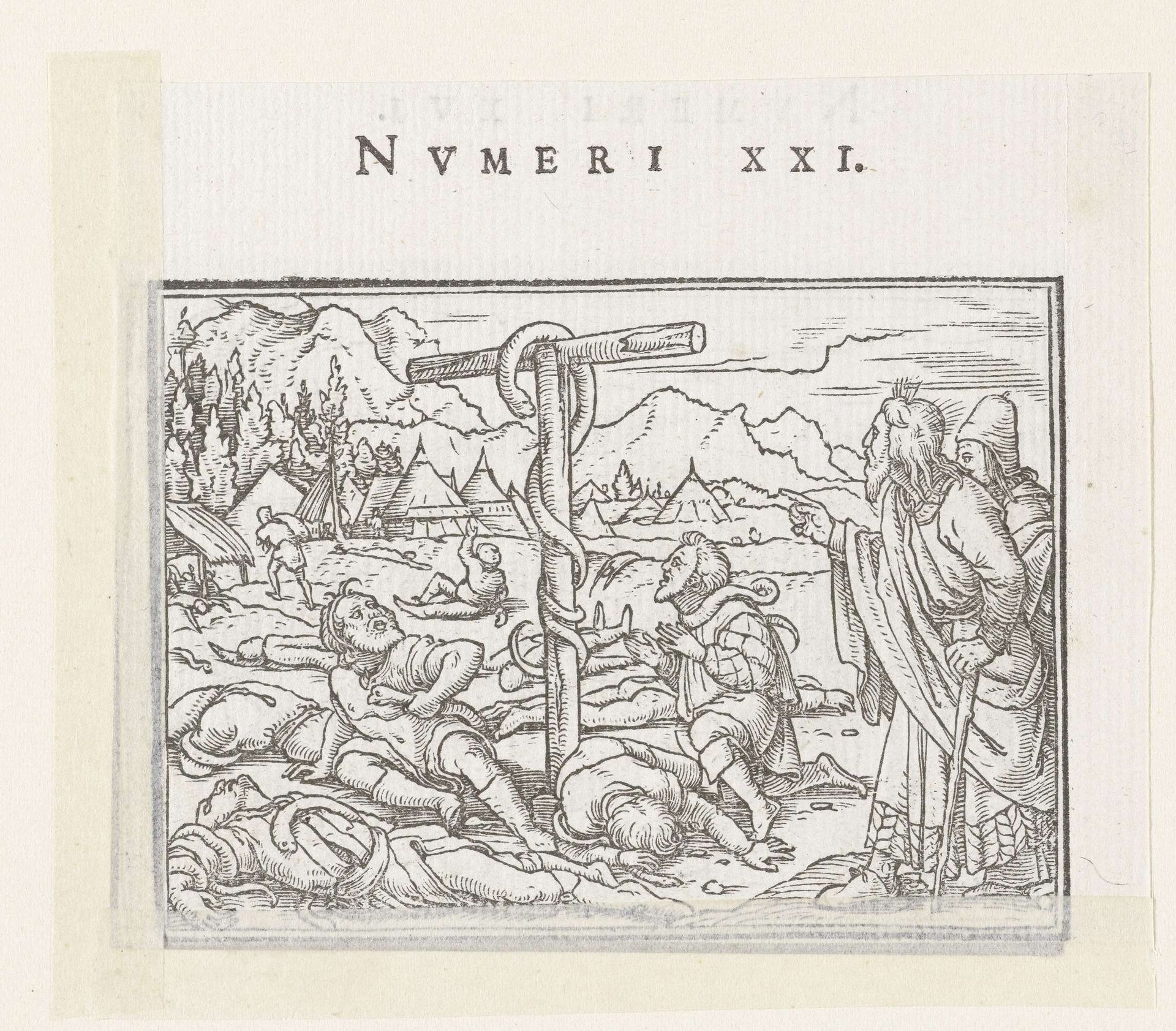 Oprichting van de koperen slang by Hans (II) Holbein