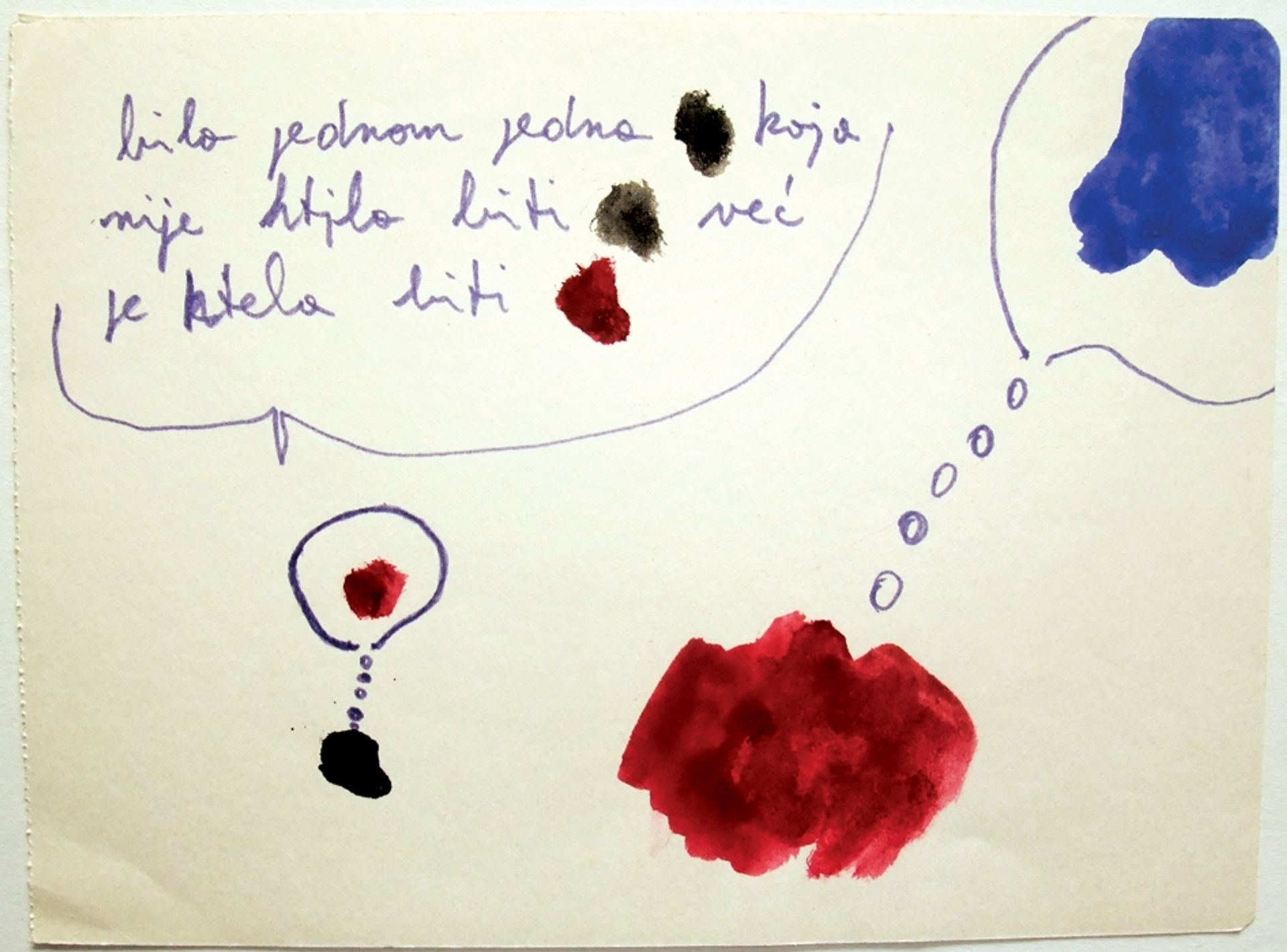 Once Upon a Time There Was a Black That Did Not Want to Be Black but Red by Mladen Stilinovic