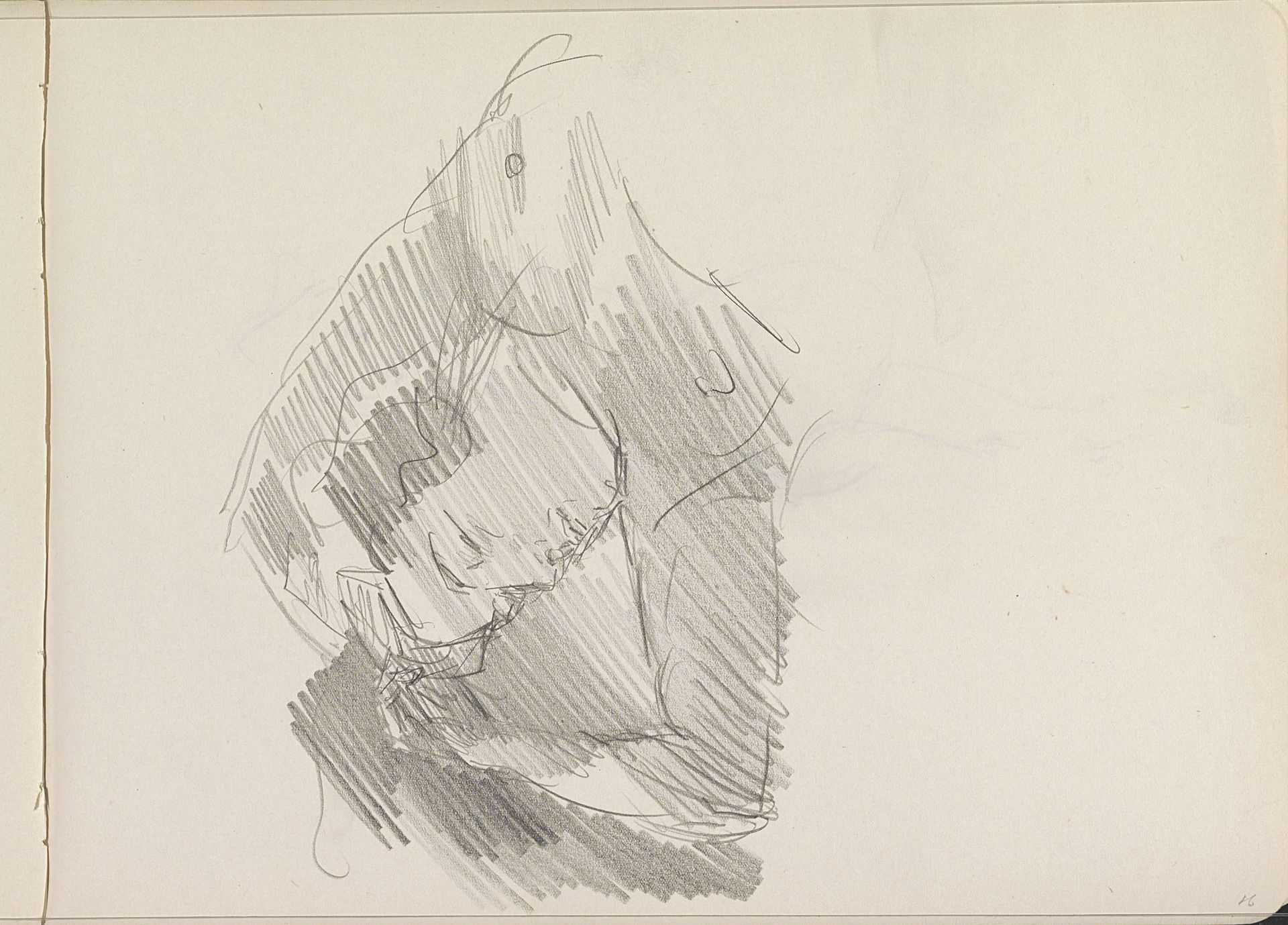 Liggend vrouwelijk naakt met gesloten ogen by Isaac Israels