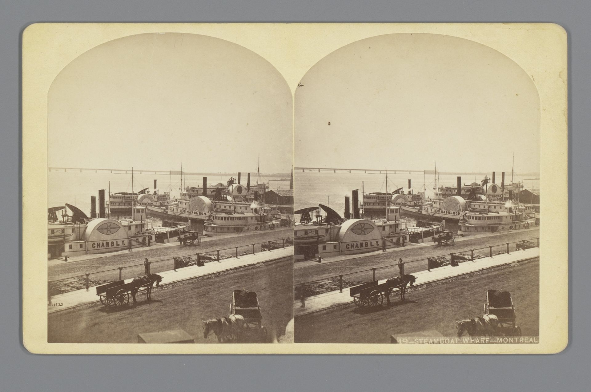 Stoomboten in Montréal, Canada by William Notman