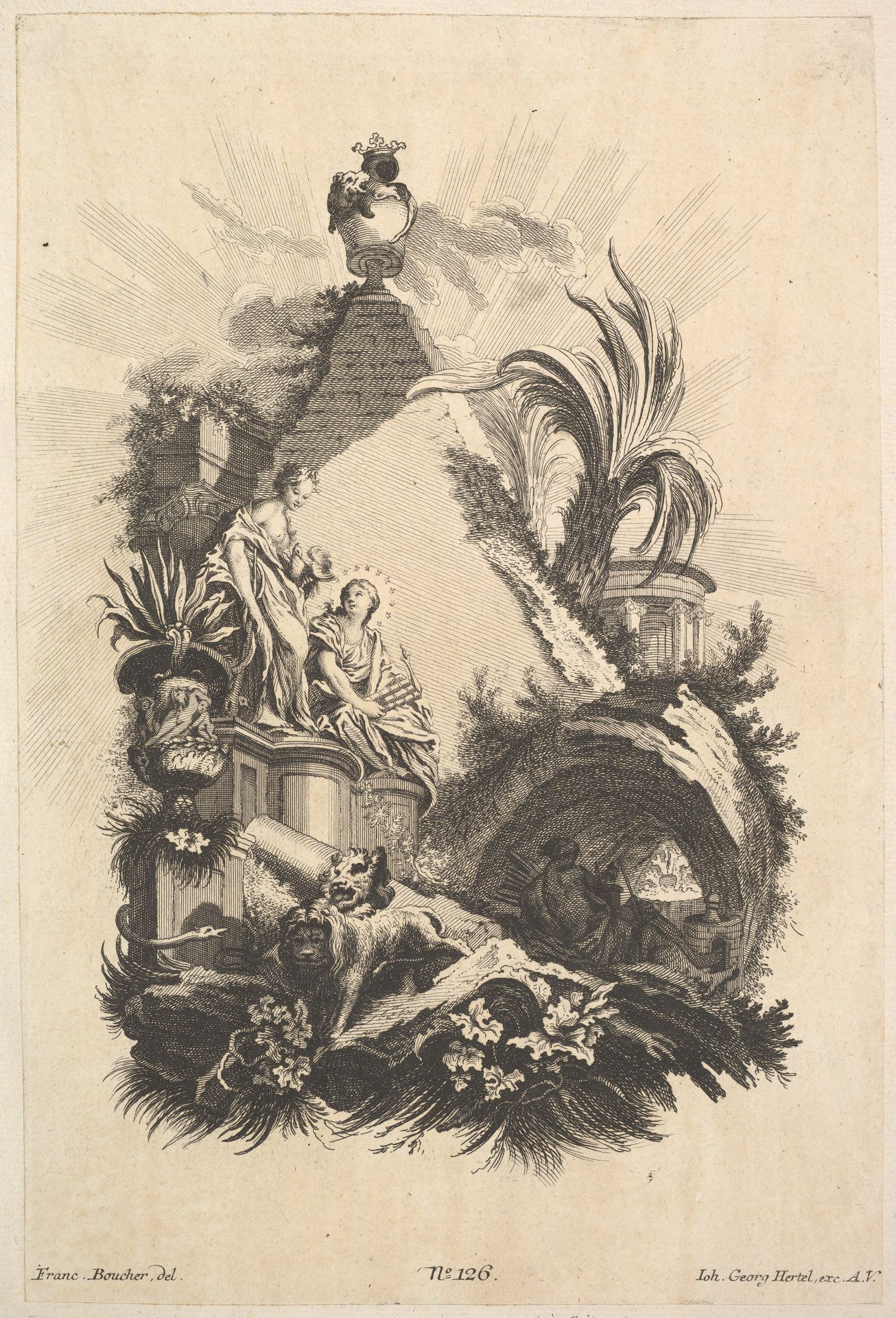 Frontispiece for Book of Cartouches by Johann Georg Hertel