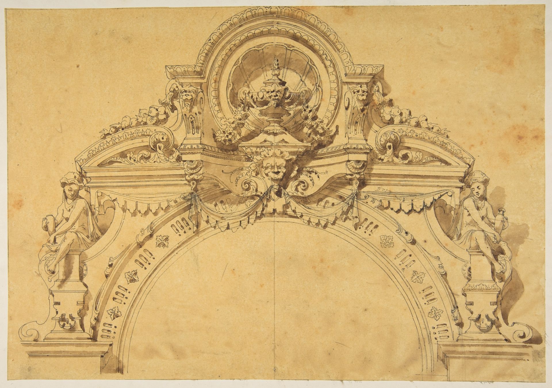 Design for an elaborate arch by Anonymous