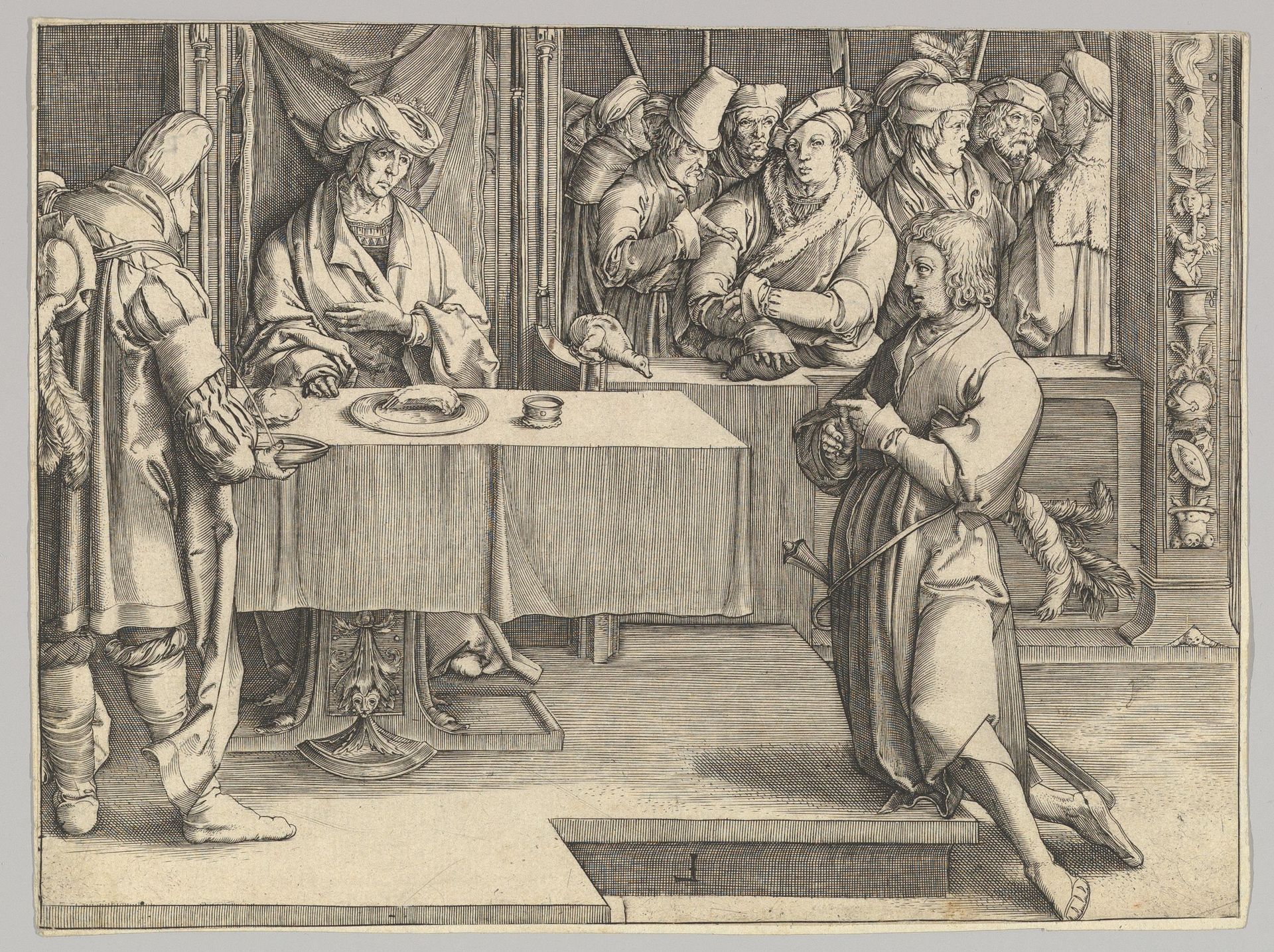 Joseph Interpreting Pharaoh's dreams (copy) by Lucas van Leyden