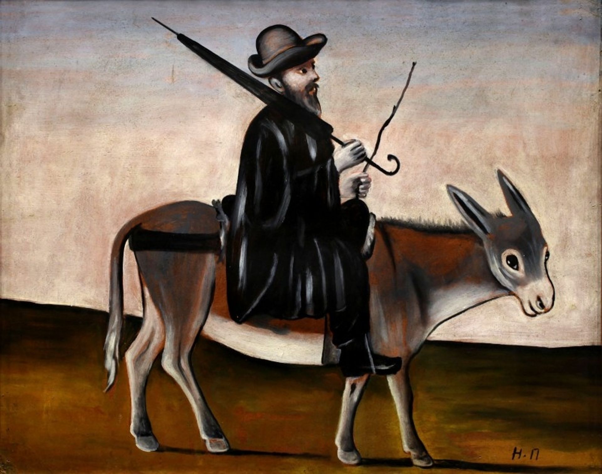 Healer on a Donkey by Niko Pirosmani
