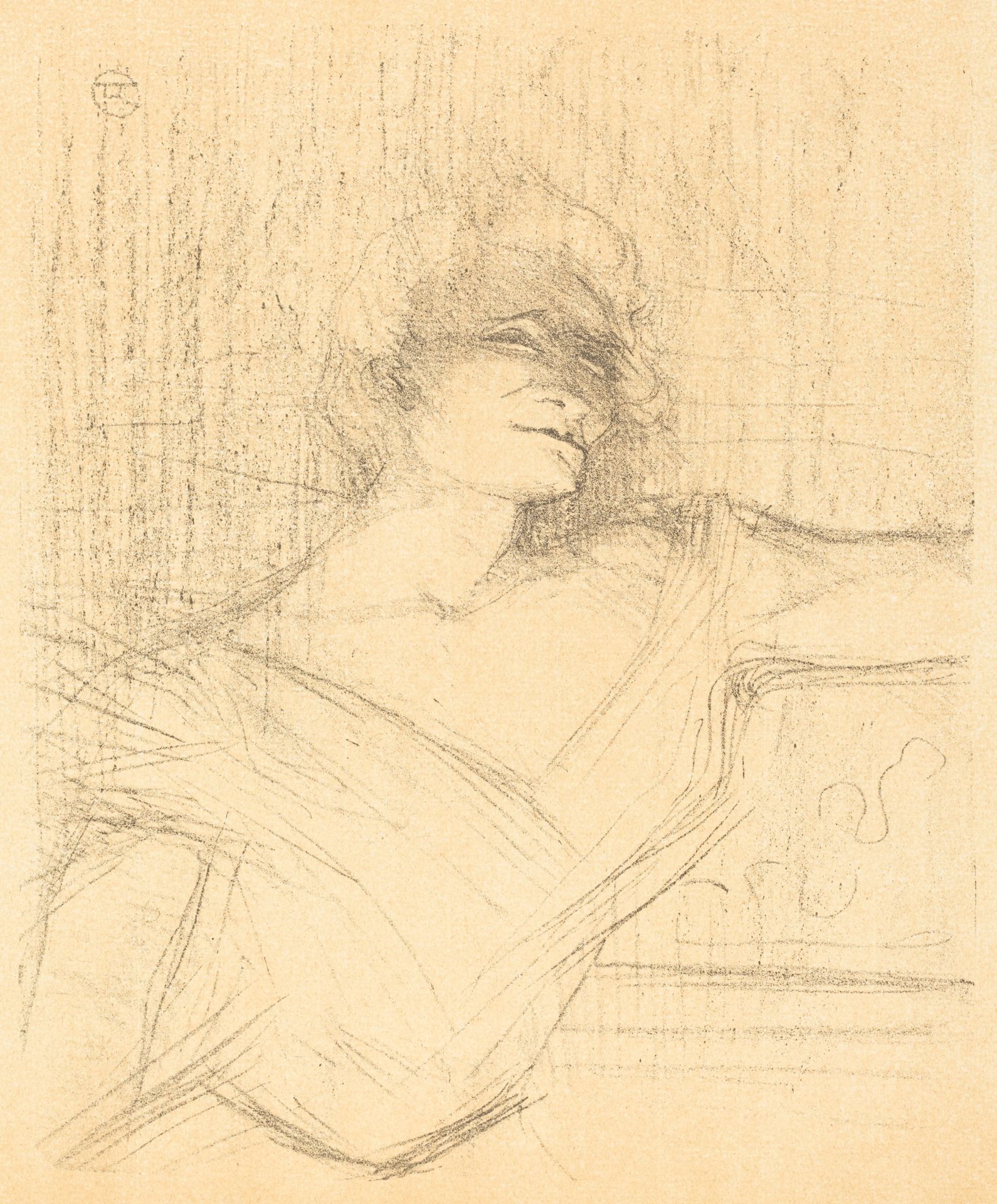 In "La glu" (Dans "La glu") by Henri de Toulouse-Lautrec