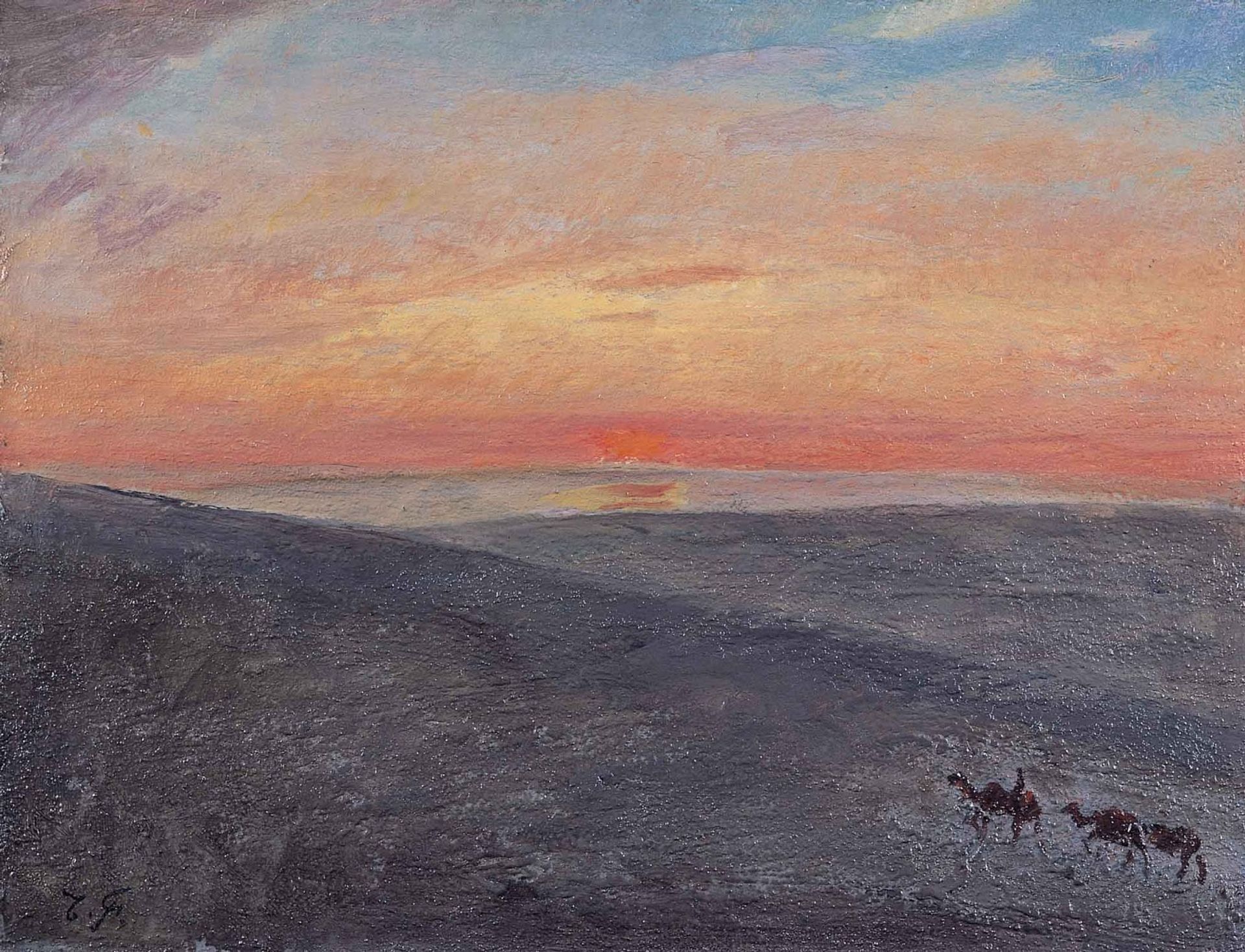 Sunrise over Mongolia by Fujishima Takeji