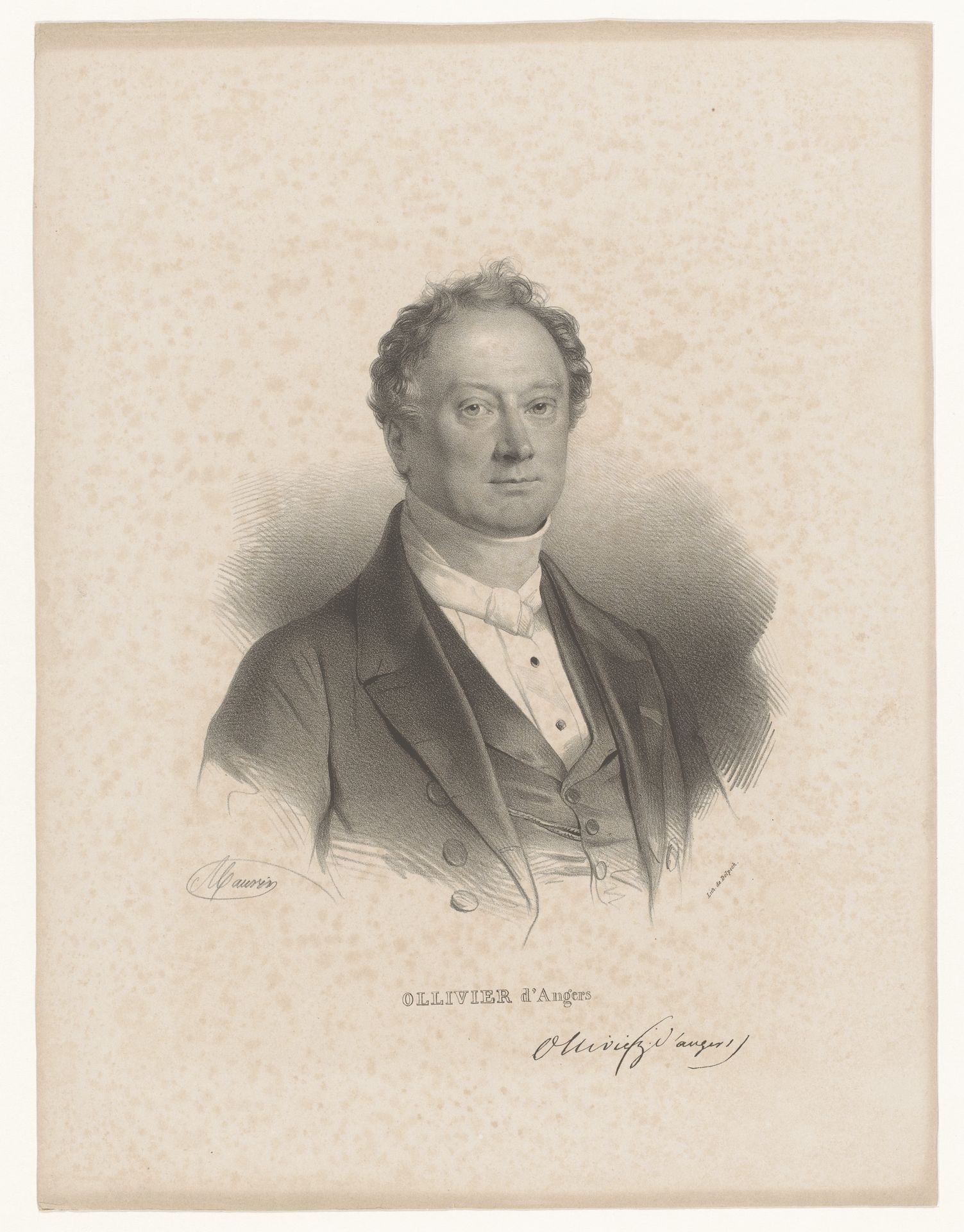 Portret van Charles-Prosper Ollivier d'Angers by Nicolas Maurin
