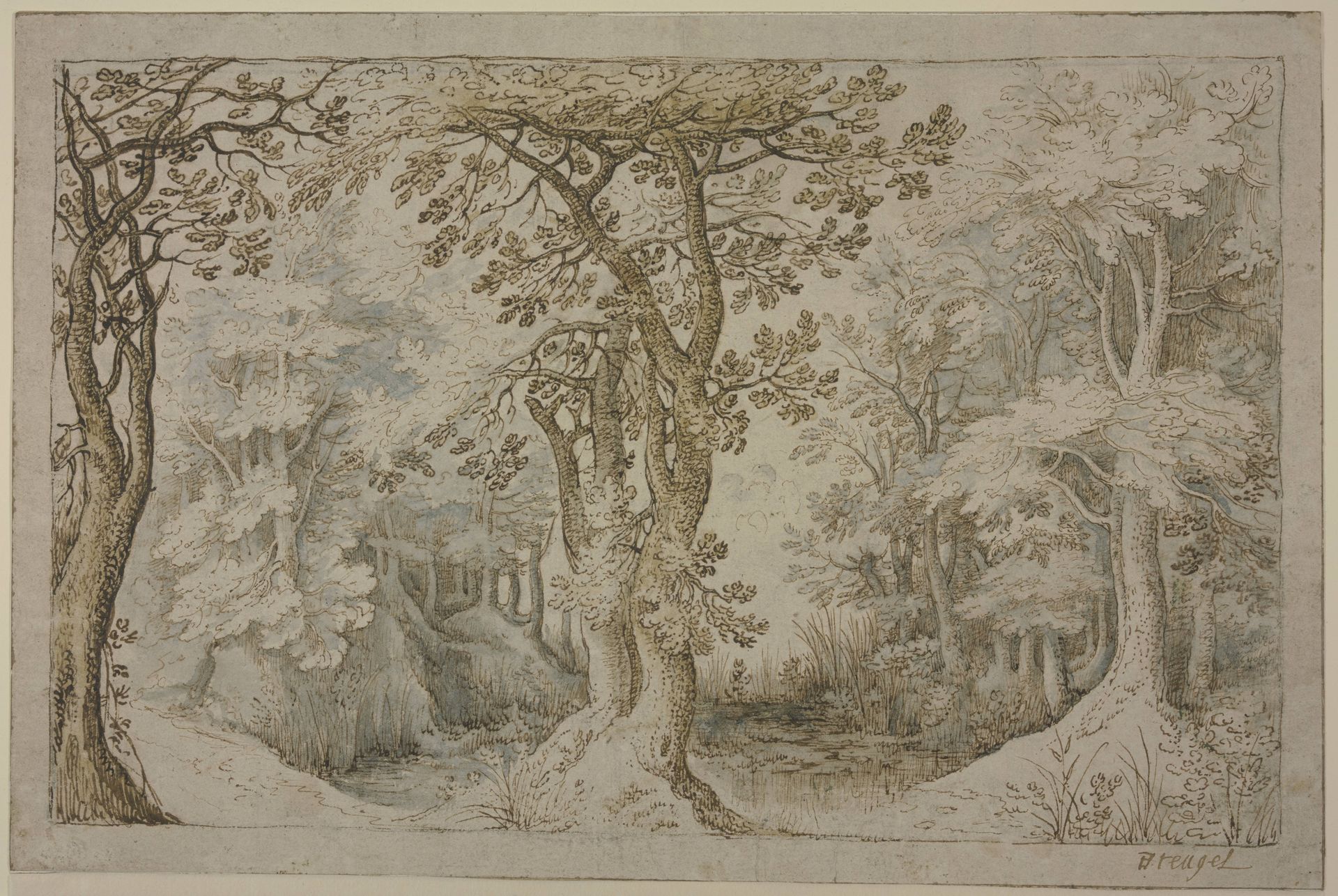 Forest in a swamp by Gillis van Coninxloo