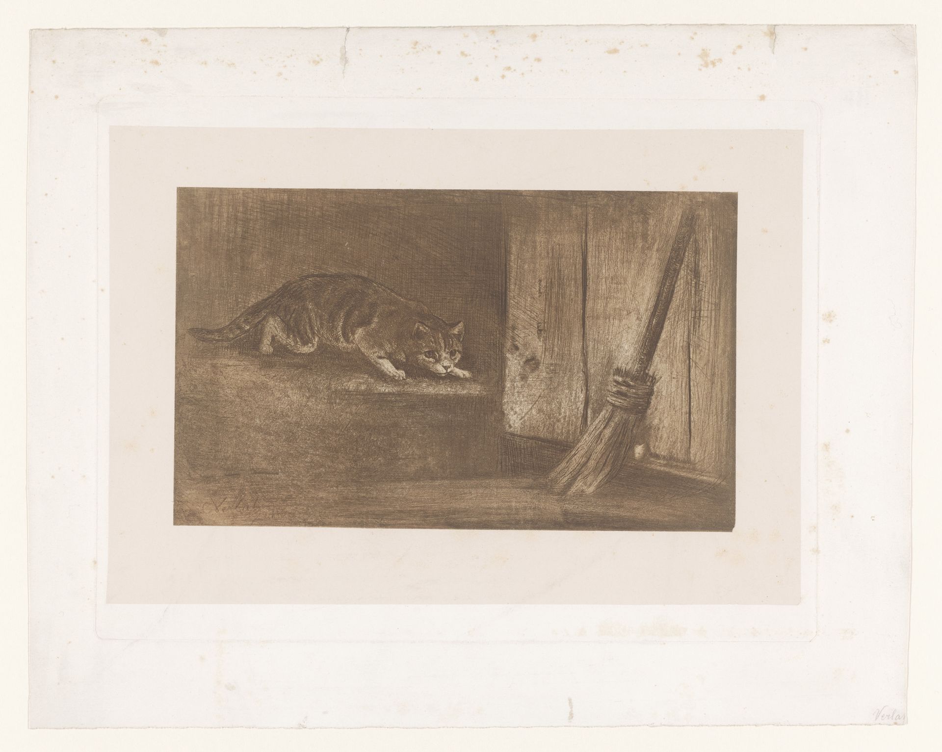 Kat en muis by Charles Verlat