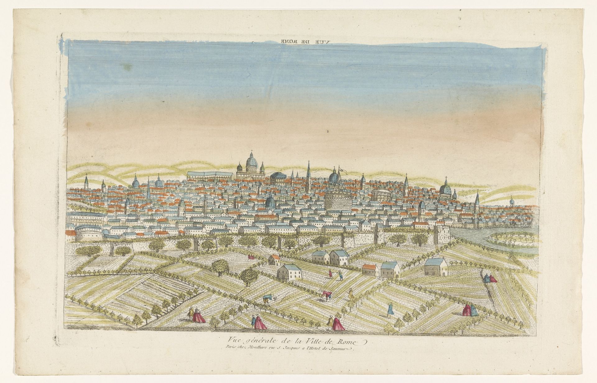 Gezicht op de stad Rome by Louis-Joseph Mondhare
