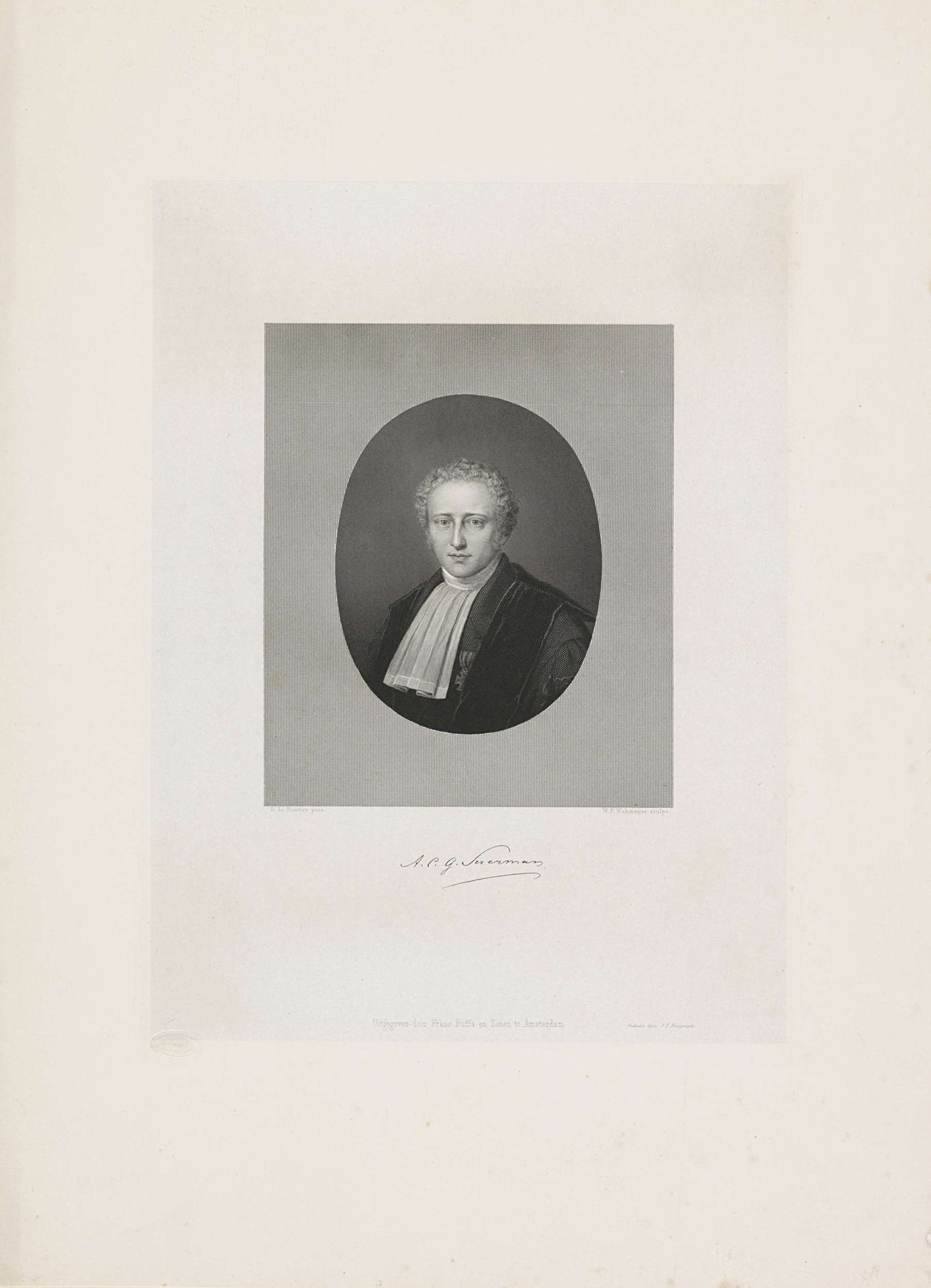 Portret van Alexander Karel Willem Suerman by Willem Frederik Wehmeyer
