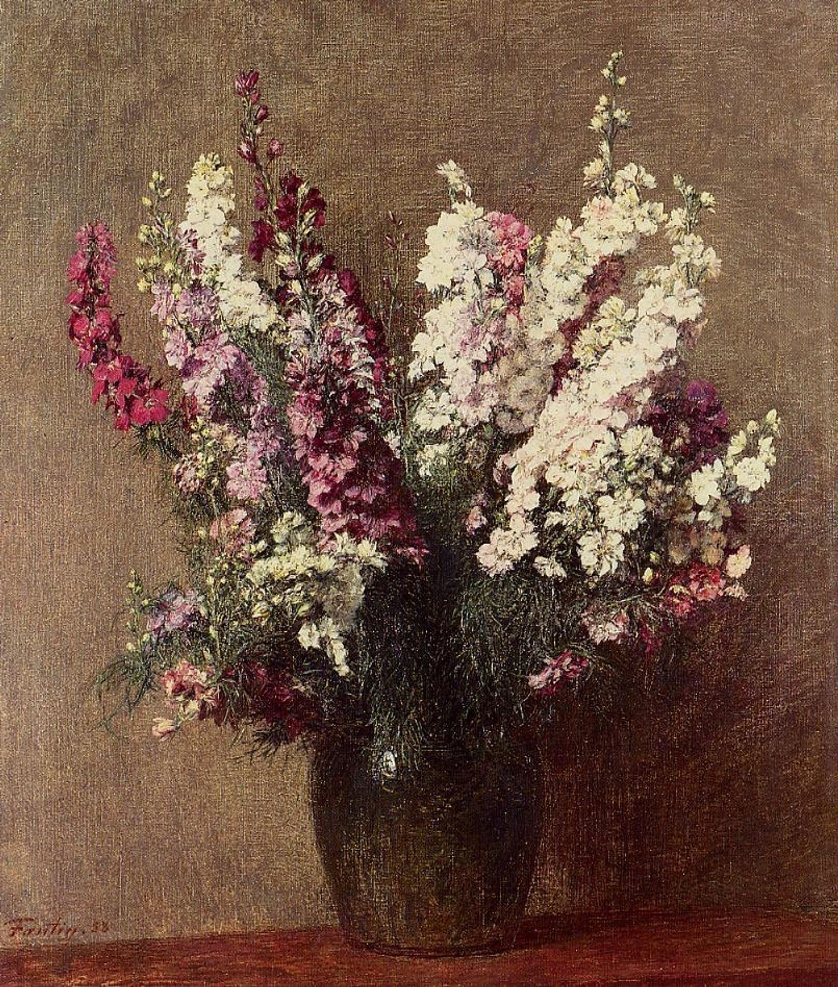 Larkspur by Henri Fantin-Latour