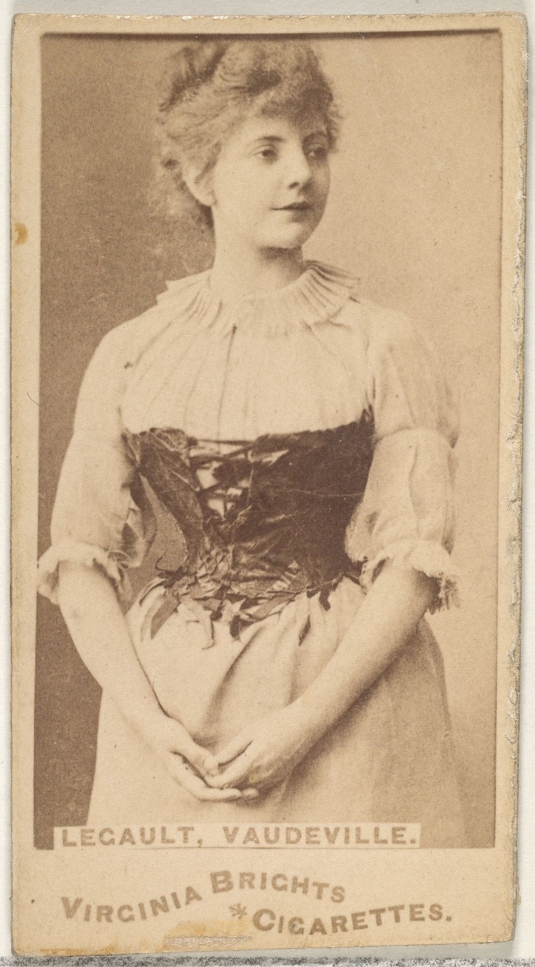 Legault, Vaudeville, from the Actors and Actresses series (N45, Type 1) for Virginia Brights Cigarettes by Allen & Ginter