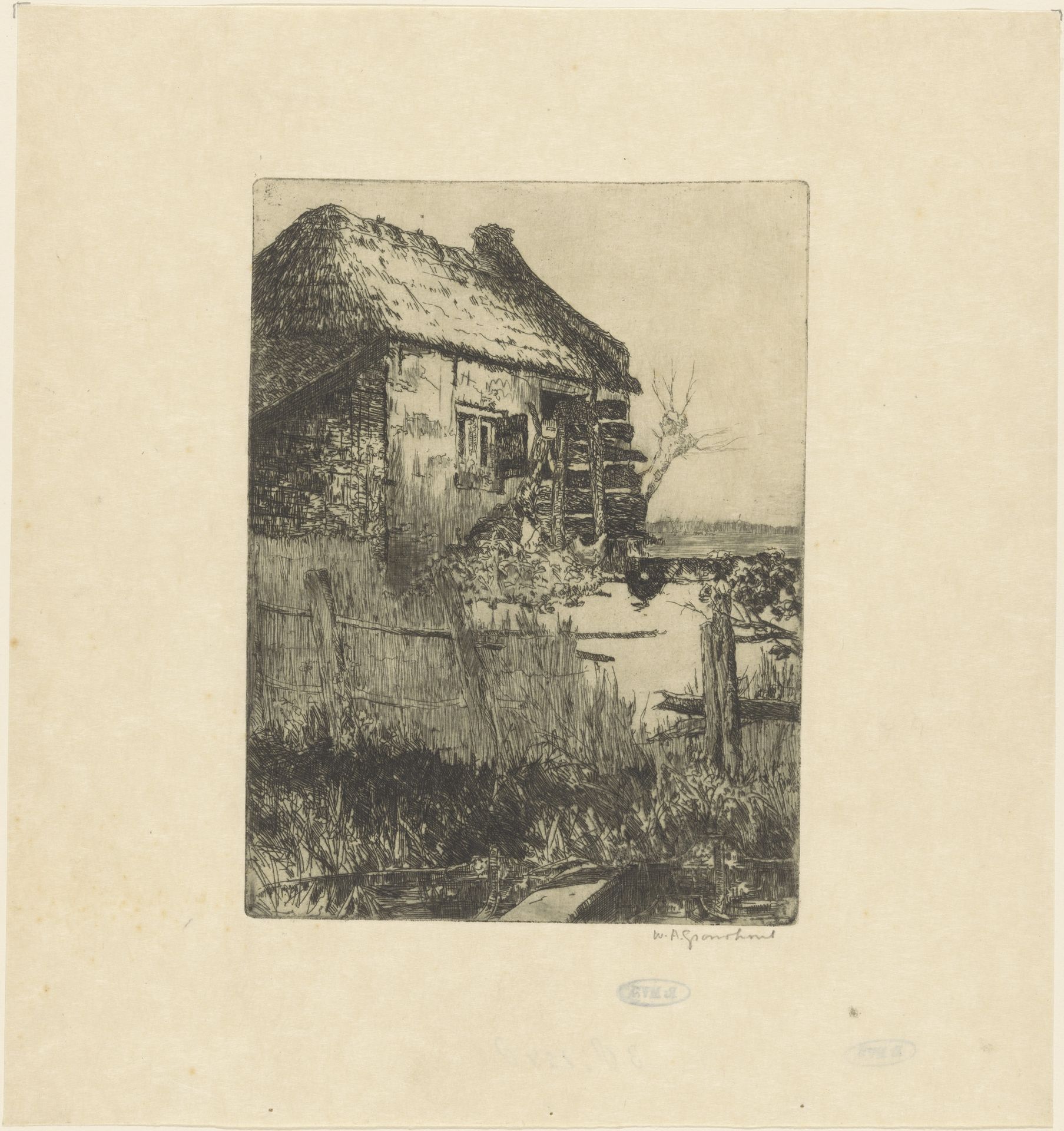 Schuur in Voorburg by Willem Adrianus Grondhout
