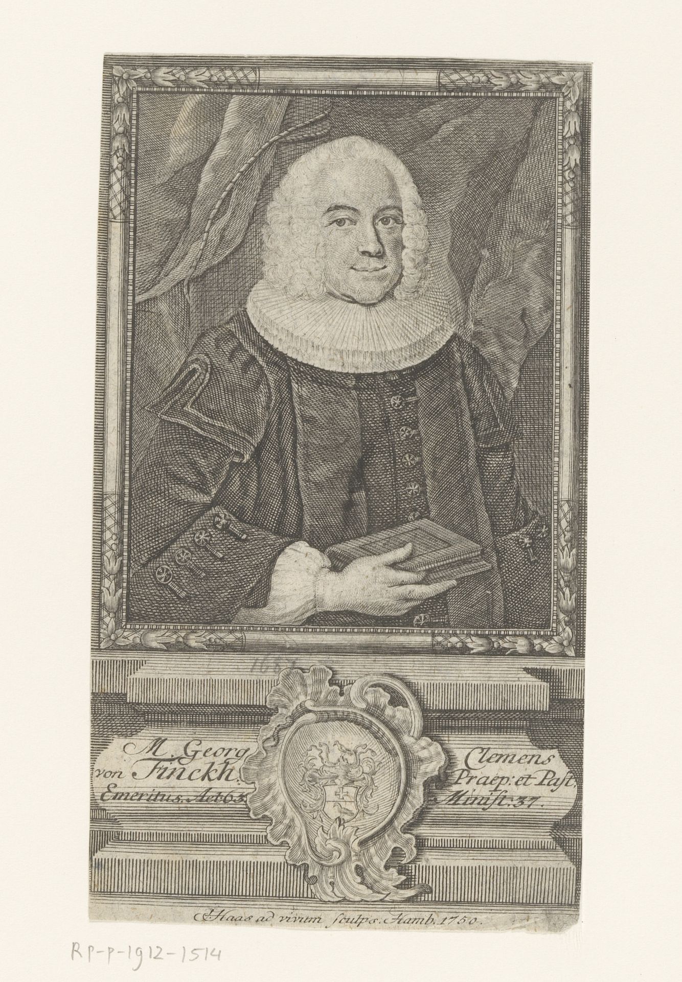 Portret van Georg Clemens von Finckh by Jonas Haas