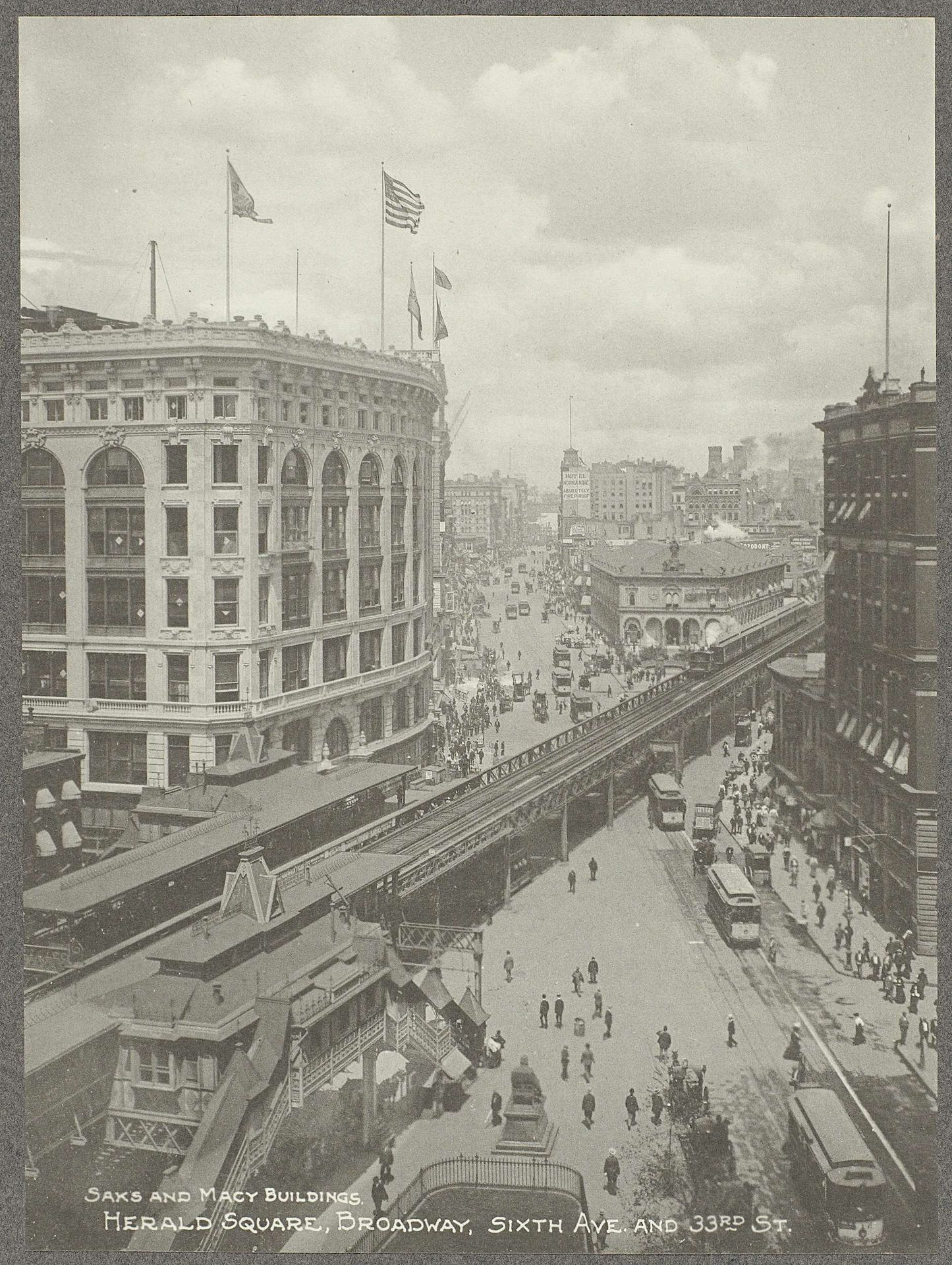 Gezicht op Herald Square, New York by Anonymous
