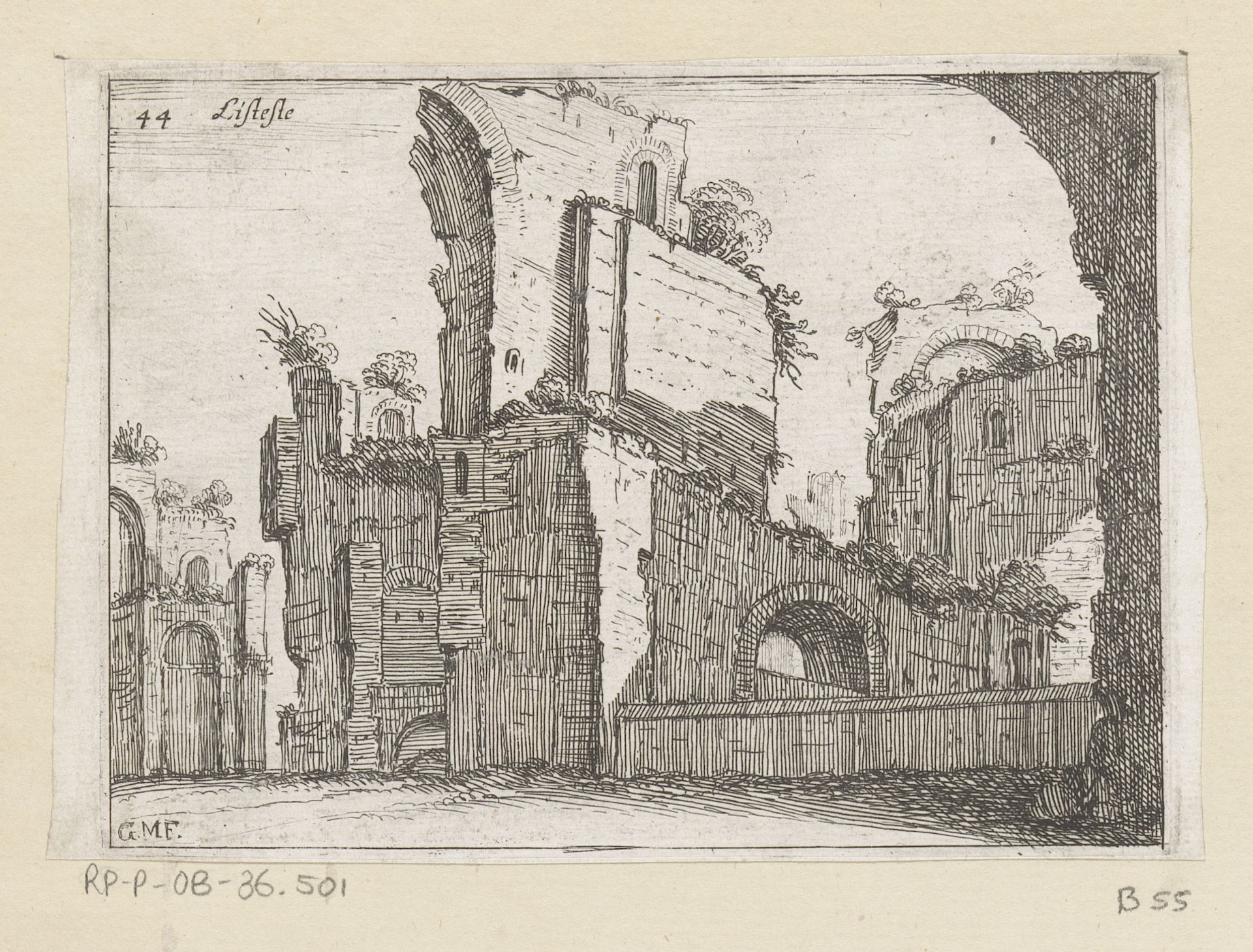 Resten van de Thermen van Caracalla te Rome by Giovanni Battista Mercati