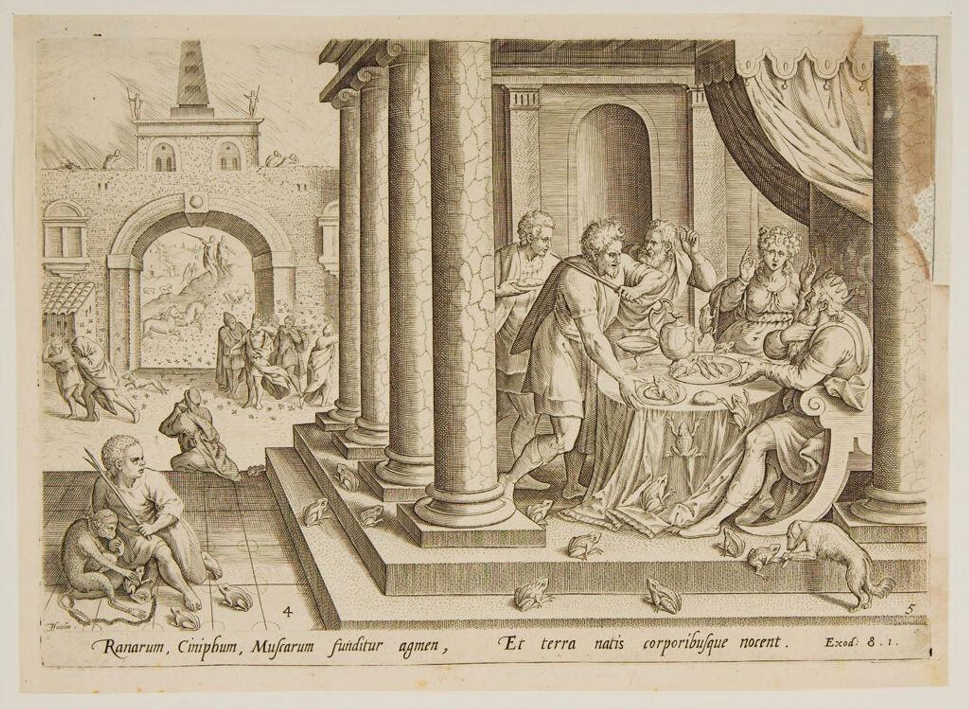 Plague of Frogs by Johann Sadeler I