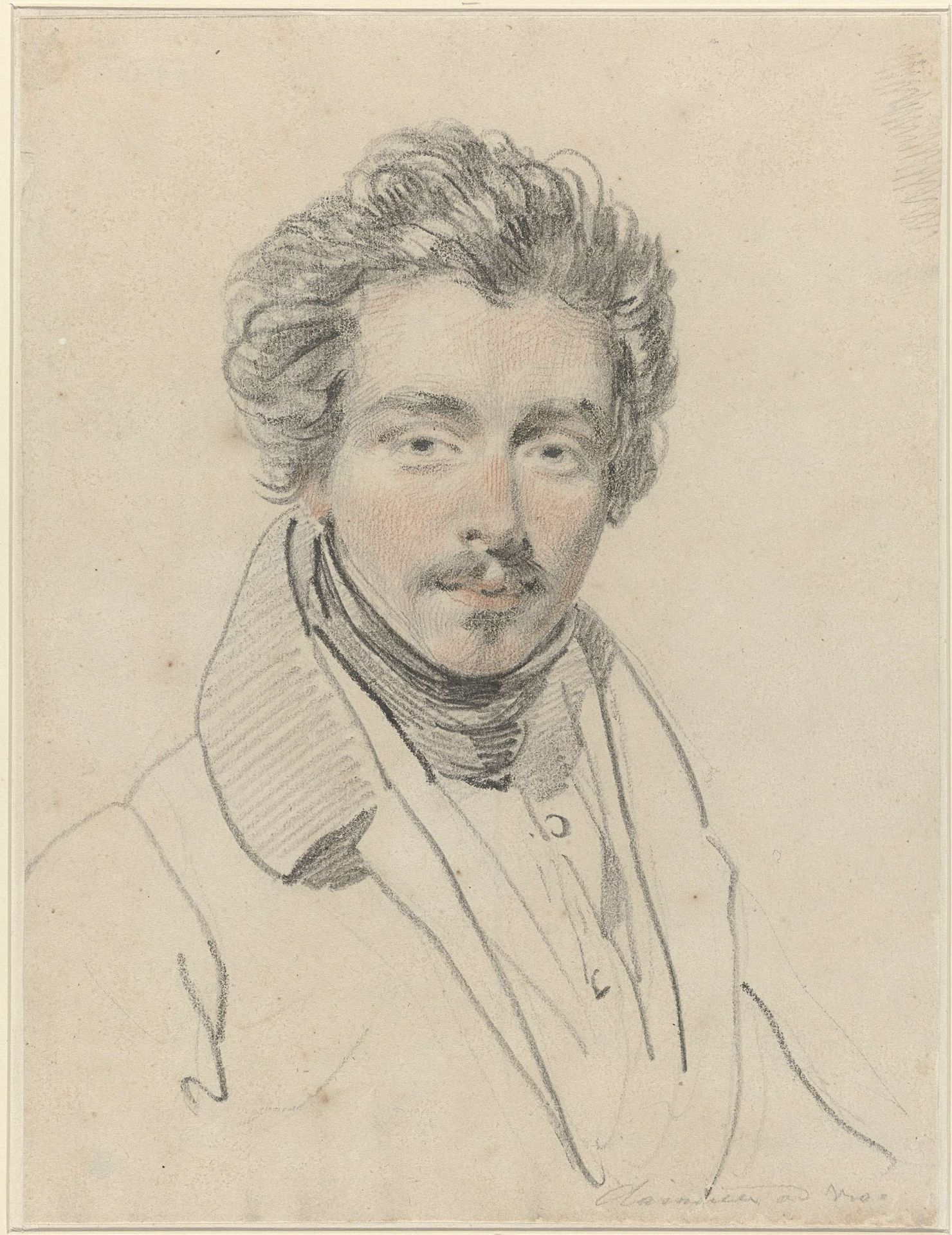 Portret van Louis Meyer by Jean Augustin Daiwaille