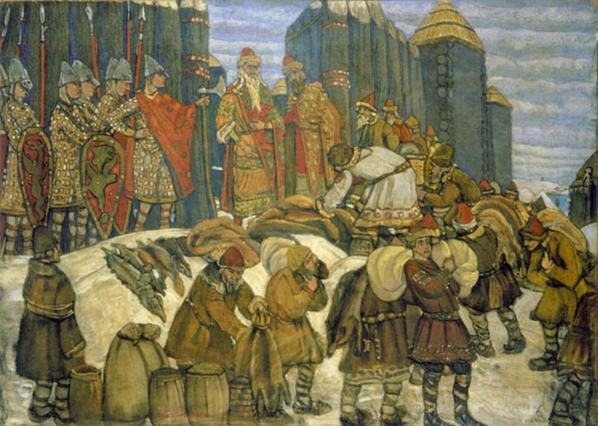 Russian prince collects tribute by Nicholas Roerich